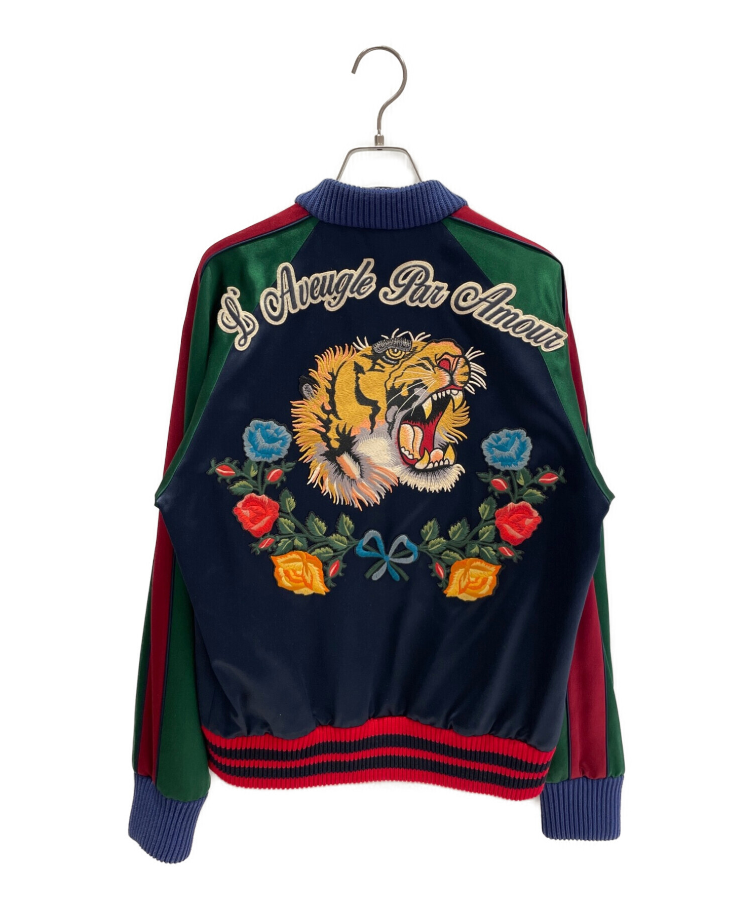 中古・古着通販】GUCCI (グッチ) タイガースカジャン ネイビー サイズ