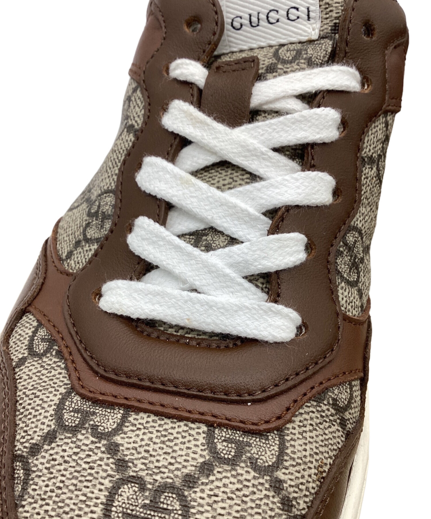 中古・古着通販】GUCCI (グッチ) GGキャンバス スニーカー ブラウン