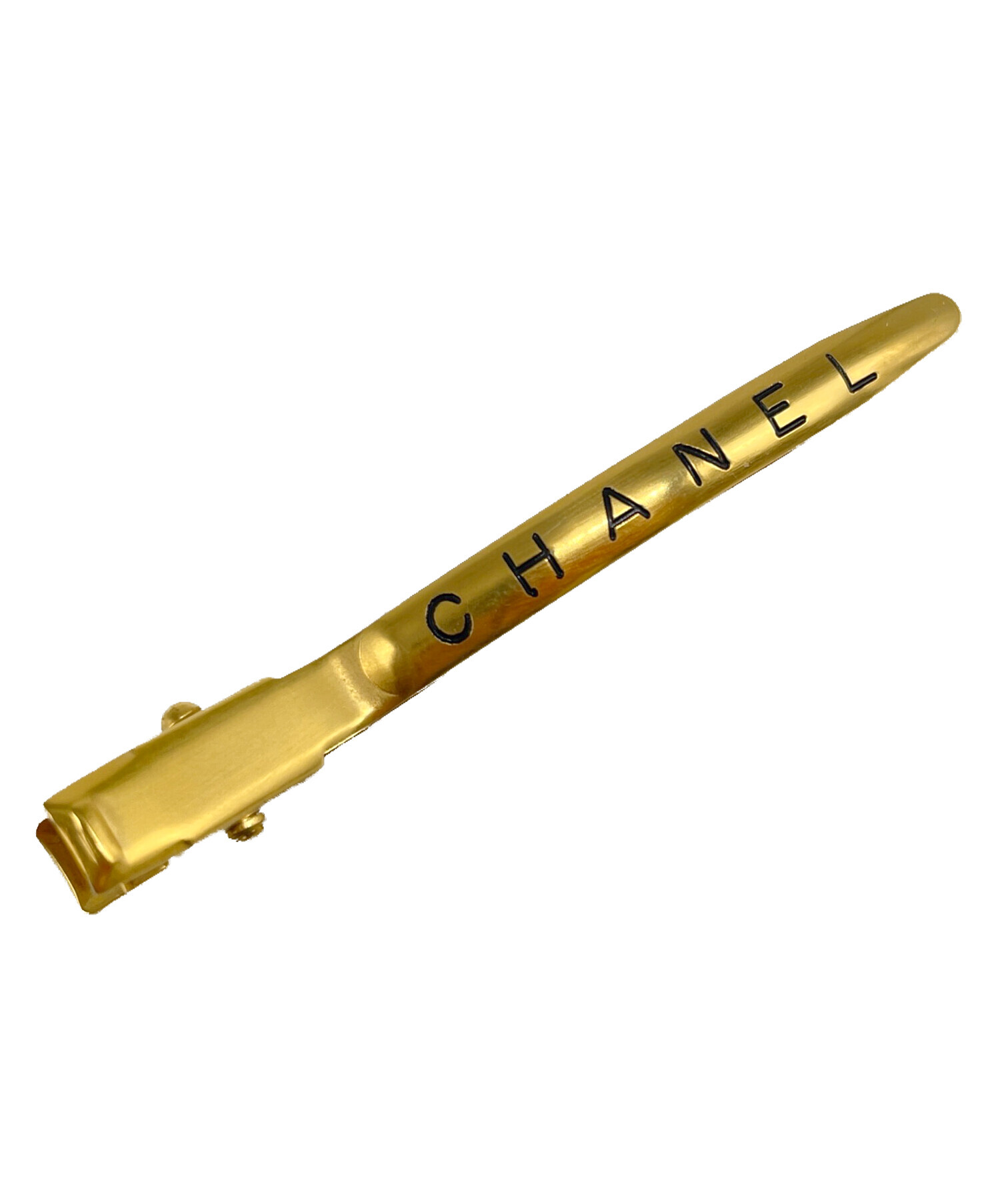 中古・古着通販】CHANEL (シャネル) ロゴ ダブルヘアピン ゴールド