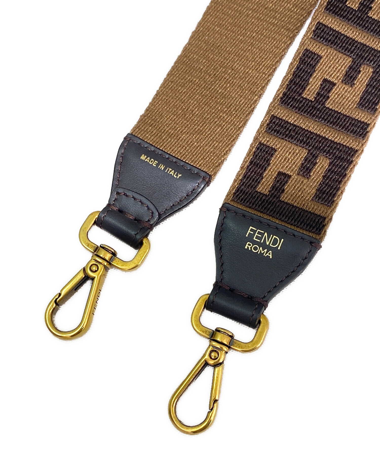 中古・古着通販】FENDI (フェンディ) ショルダーストラップ ブラウン