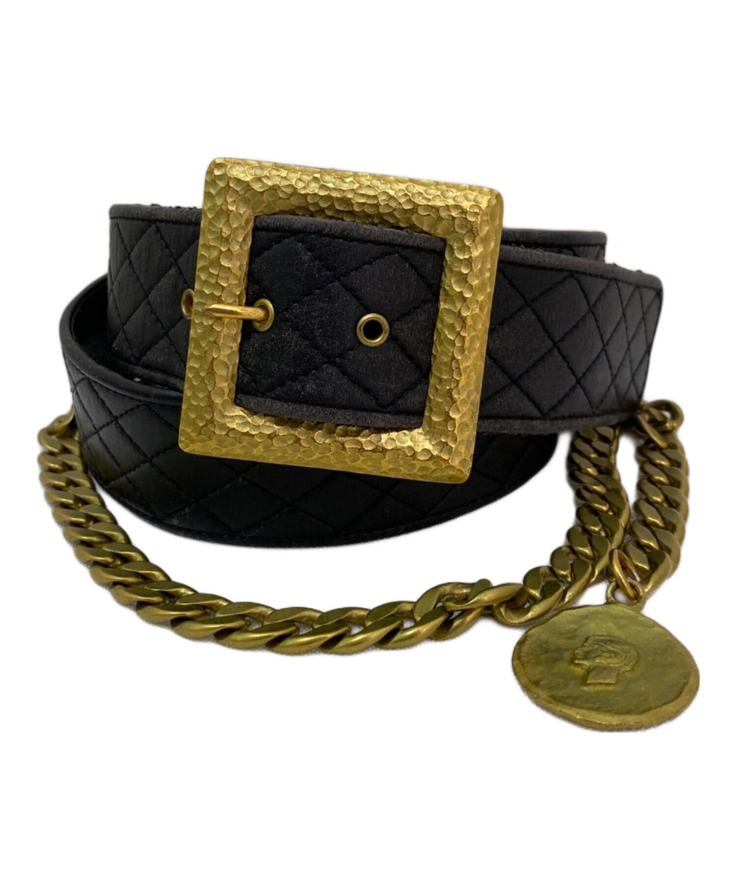 中古・古着通販】CHANEL (シャネル) マトラッセチェーンレザーベルト