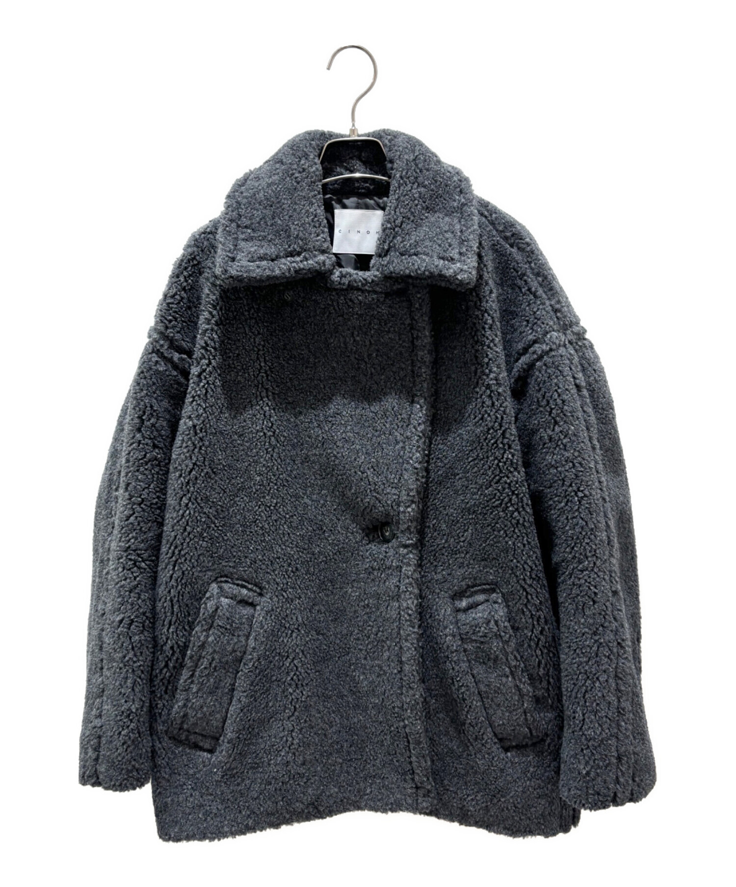 中古・古着通販】CINOH (チノ) BOA コクーンコート グレー サイズ:Free