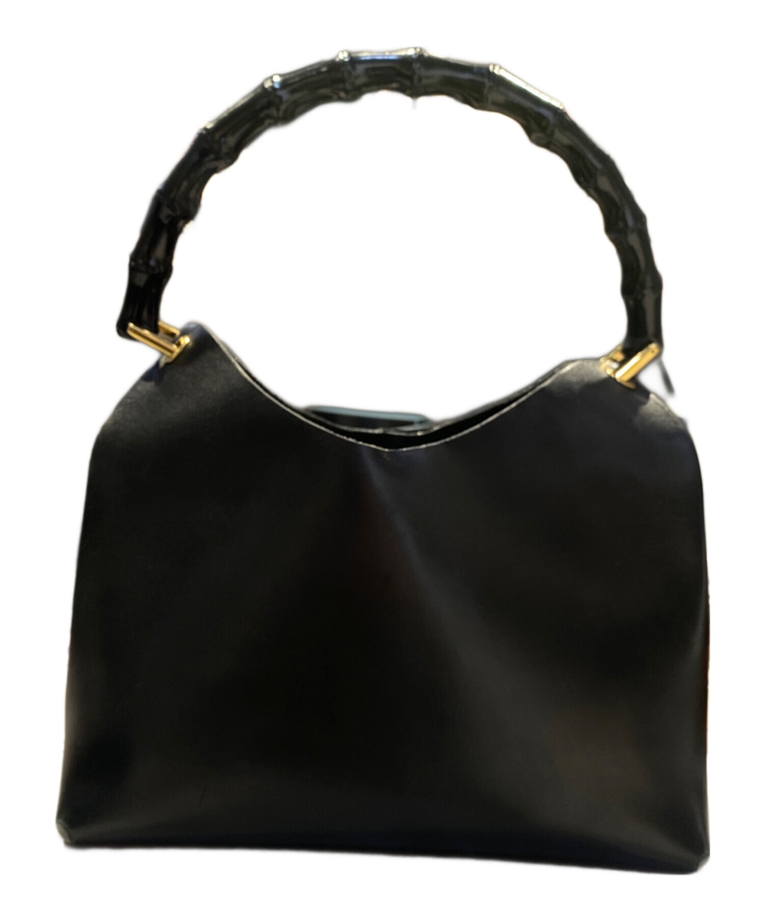 中古・古着通販】GUCCI (グッチ) バンブー ハンドバッグ ブラック