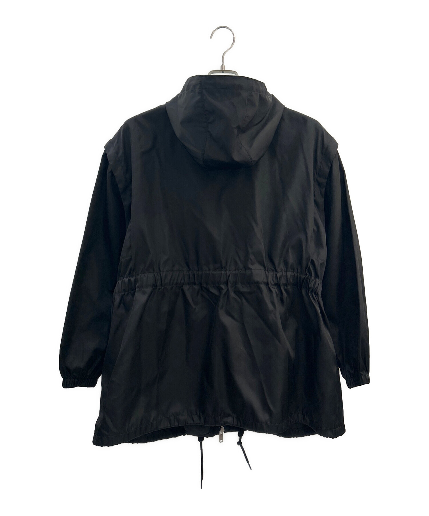 中古・古着通販】PRADA (プラダ) ベルト付ナイロンジャケット ブラック