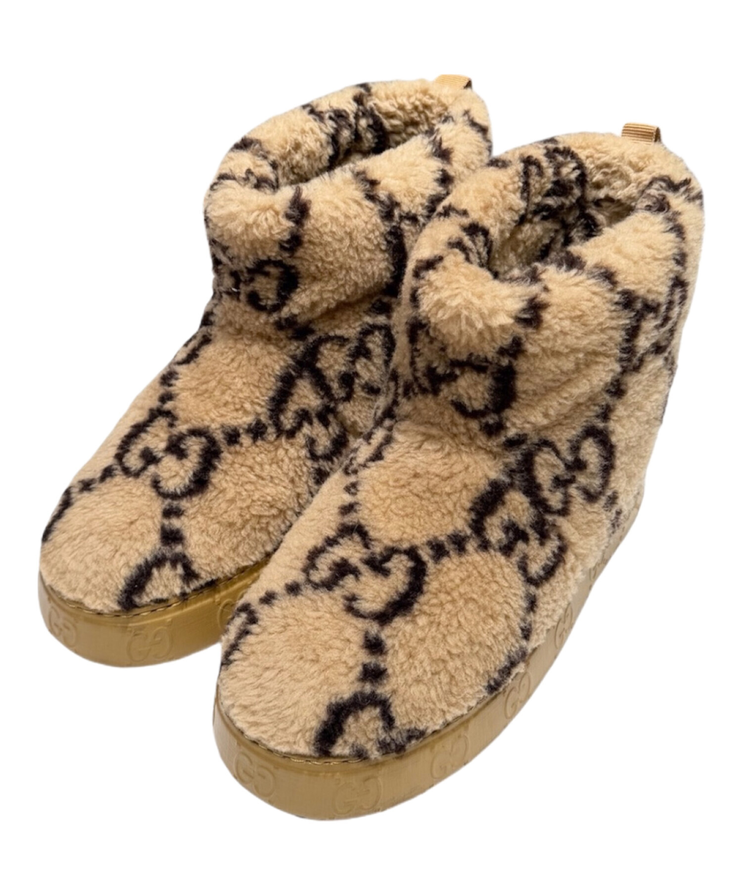 中古・古着通販】GUCCI (グッチ) ムートンブーツ ブラウン サイズ:36 1