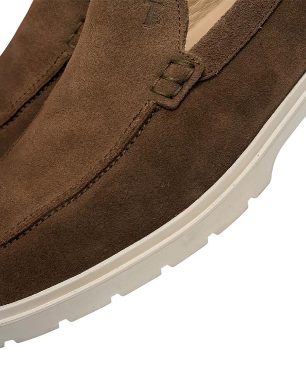 中古・古着通販】TOD'S (トッズ) スエードヴァンプローファー ブラウン