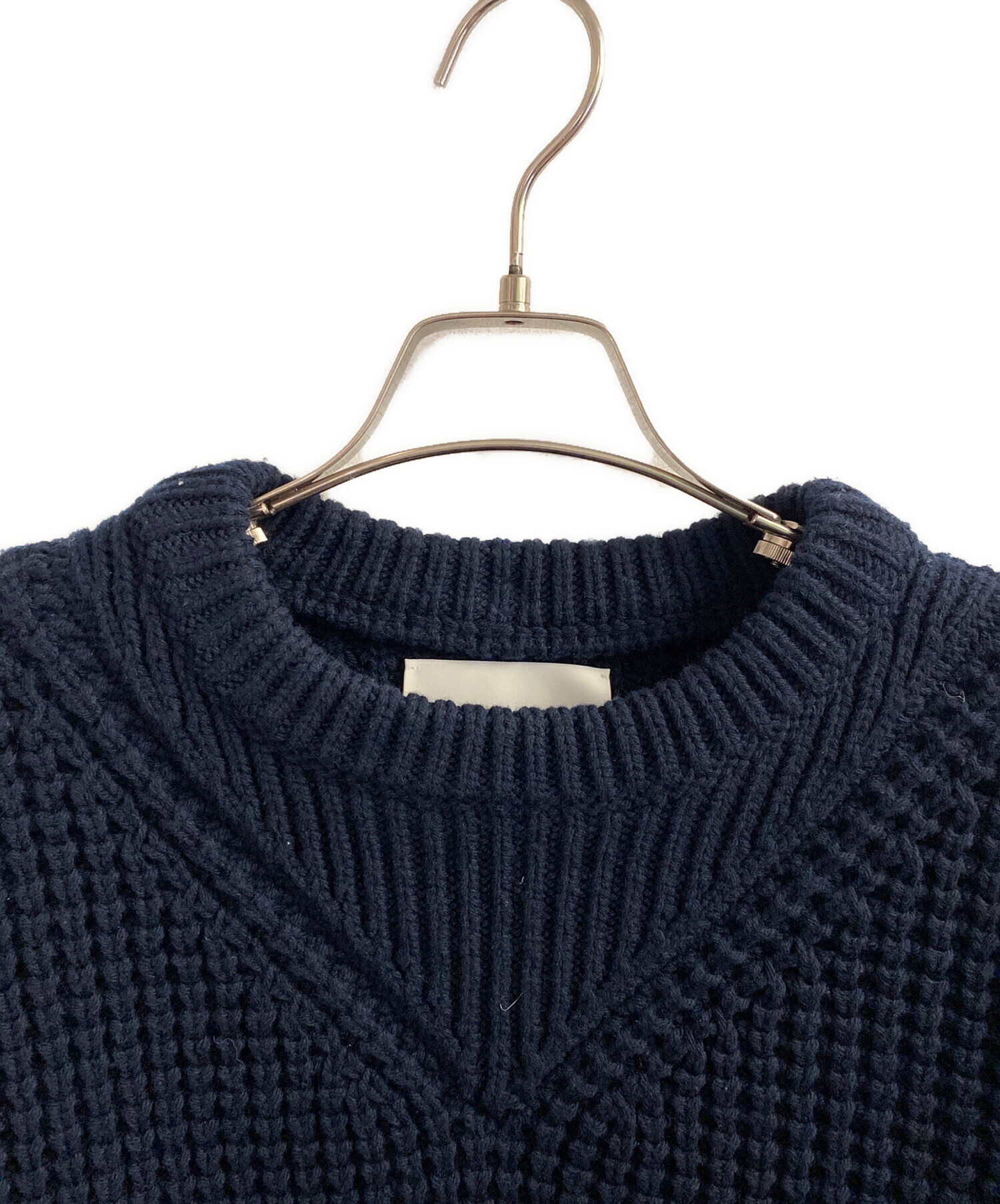 中古・古着通販】JIL SANDER (ジルサンダー) ワッフルニット ネイビー