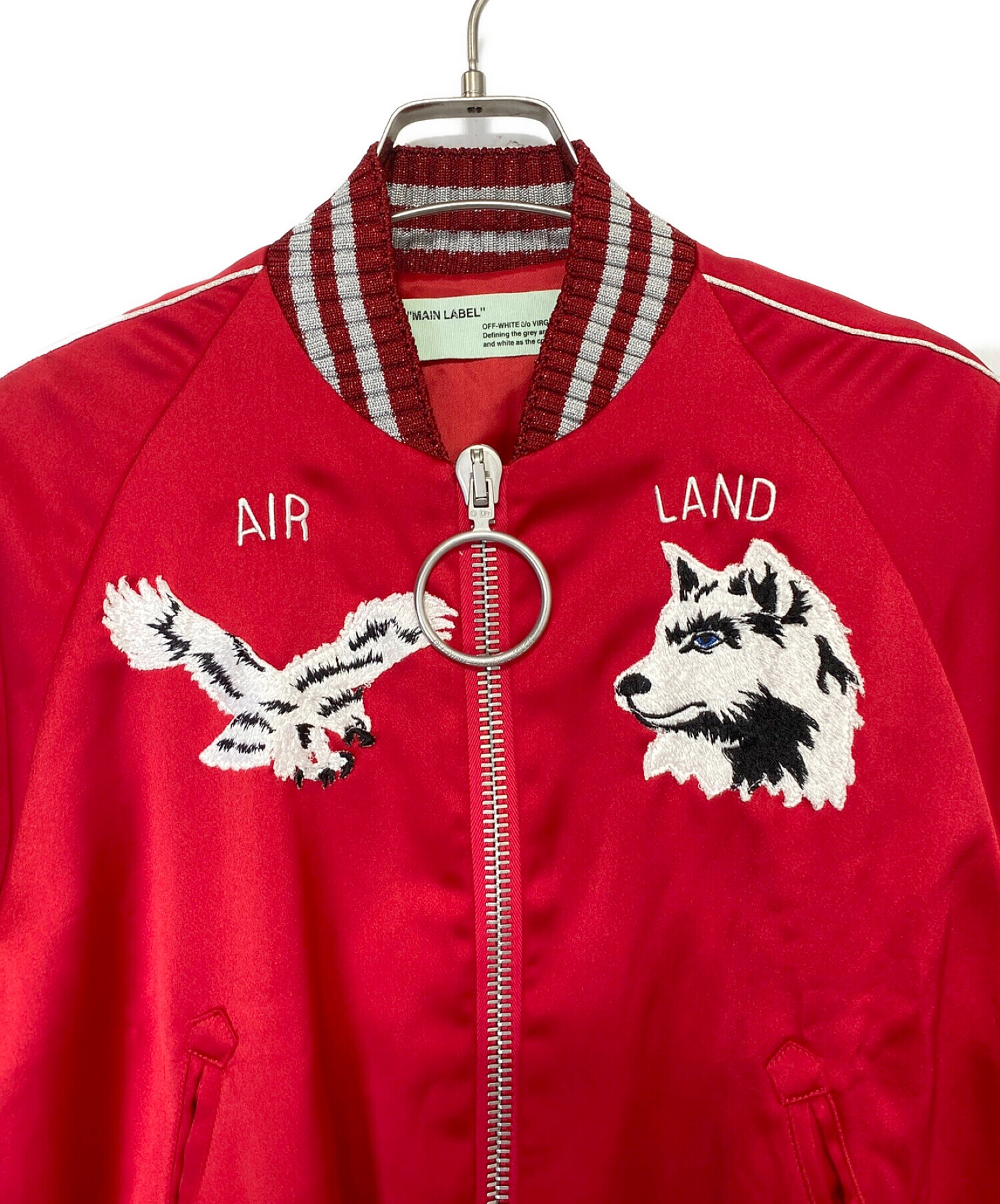 中古・古着通販】OFFWHITE (オフホワイト) スカジャン レッド サイズ:S