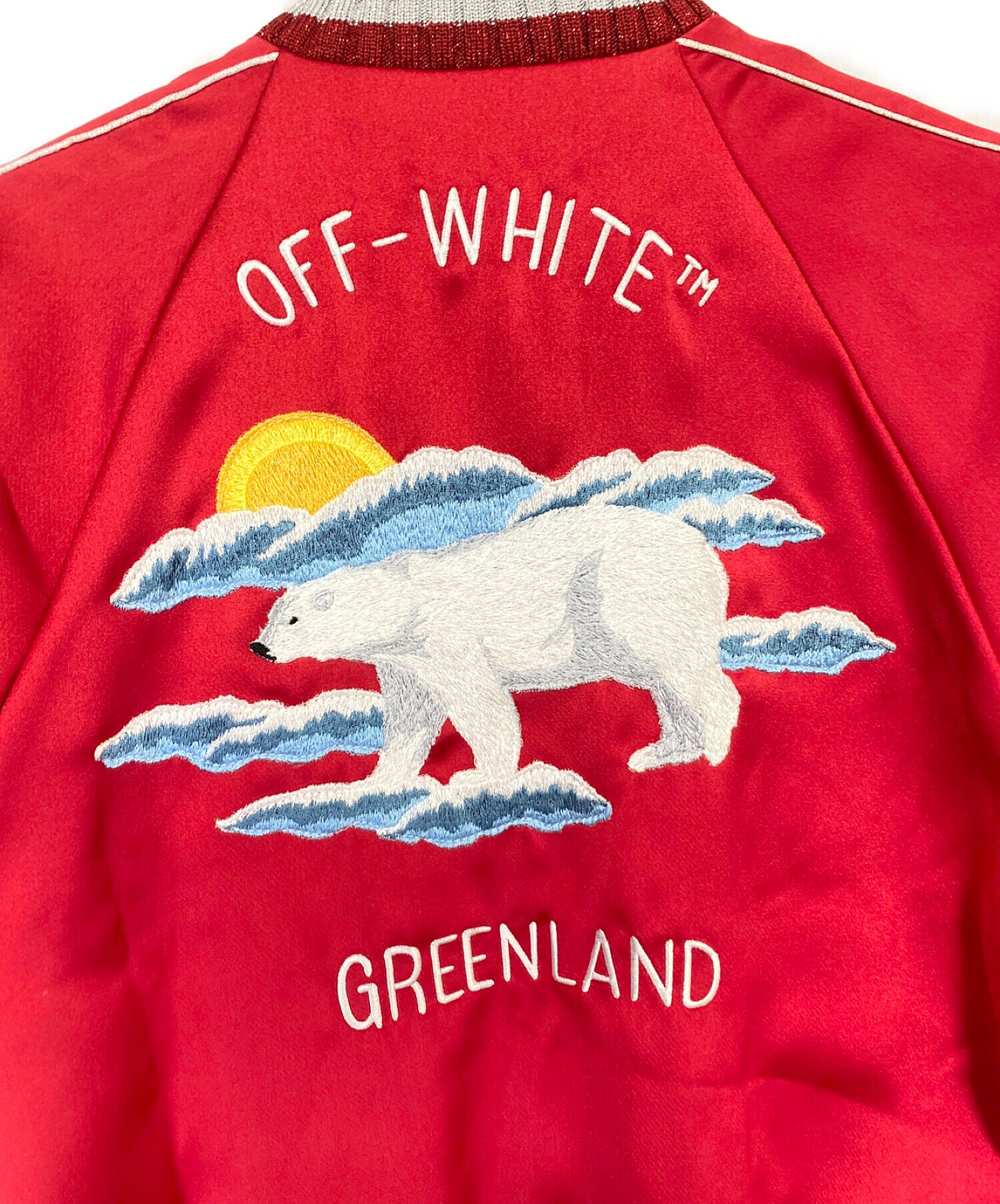 中古・古着通販】OFFWHITE (オフホワイト) スカジャン レッド サイズ:S