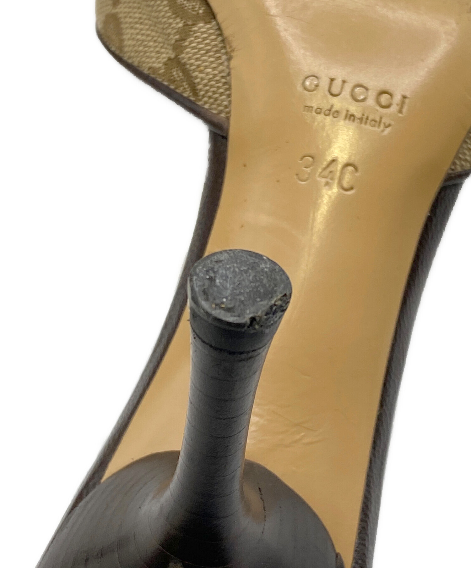 中古・古着通販】GUCCI (グッチ) ミュールサンダル ブラウン サイズ