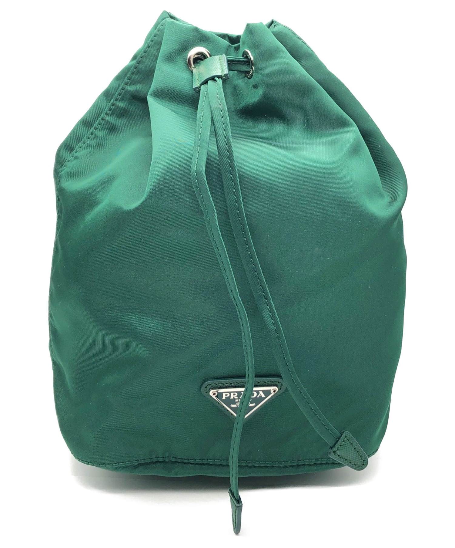 中古・古着通販】PRADA (プラダ) 巾着ポーチ グリーン サイズ:TU 224