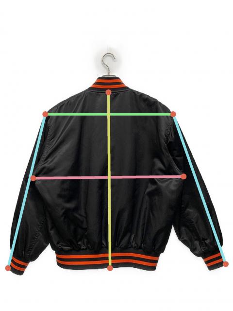 中古・古着通販】KEBOZ (ケボズ) スタジャン ブラック×オレンジ サイズ