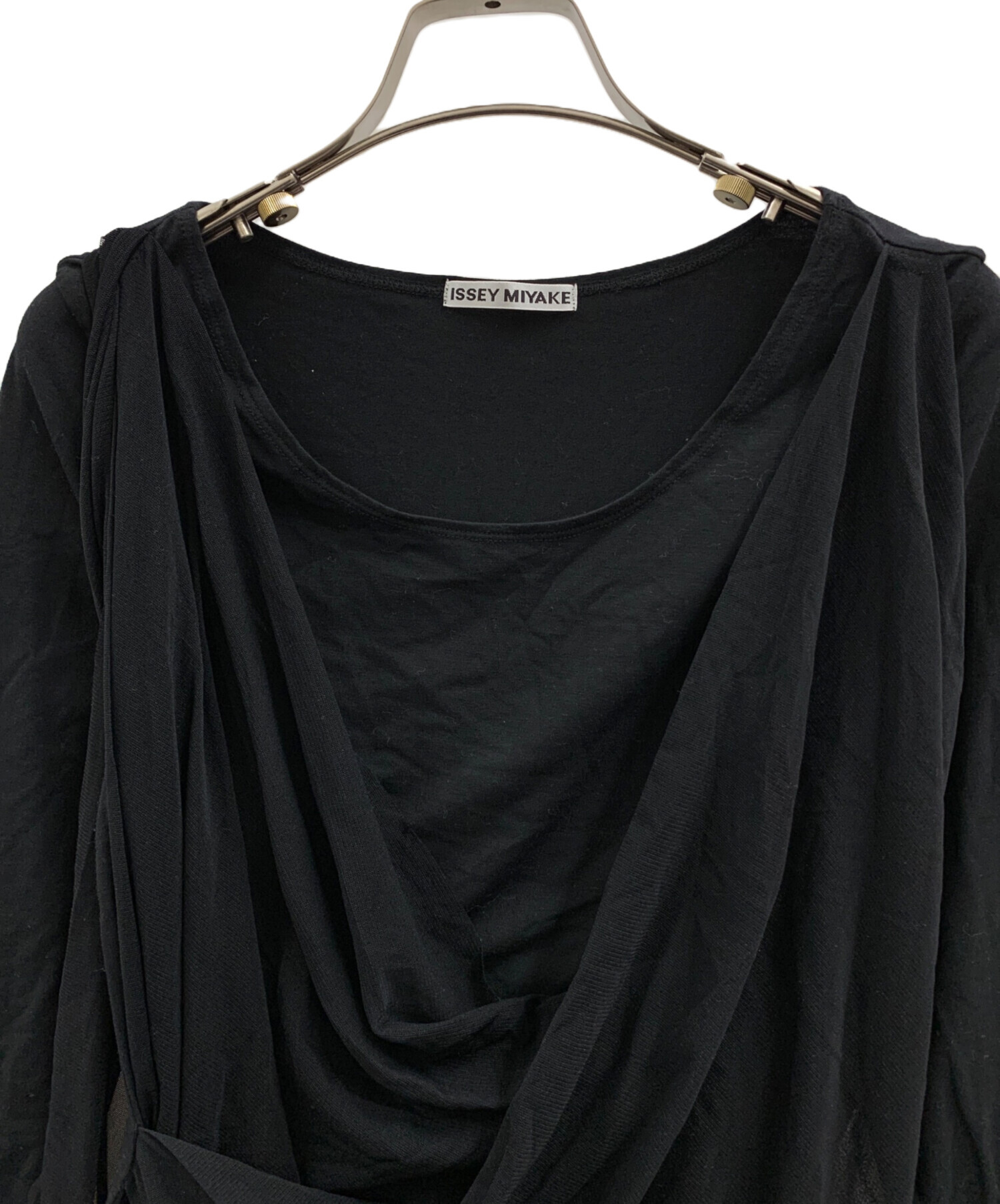 中古・古着通販】ISSEY MIYAKE (イッセイミヤケ) ブラウス ブラック