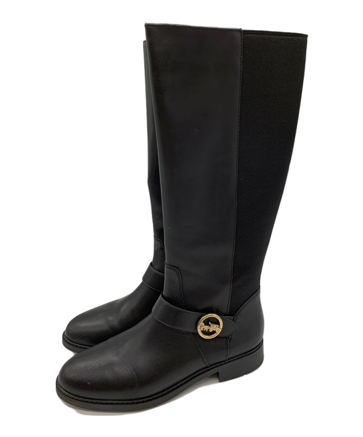 中古・古着通販】COACH (コーチ) COACH ロングブーツ ブラック サイズ