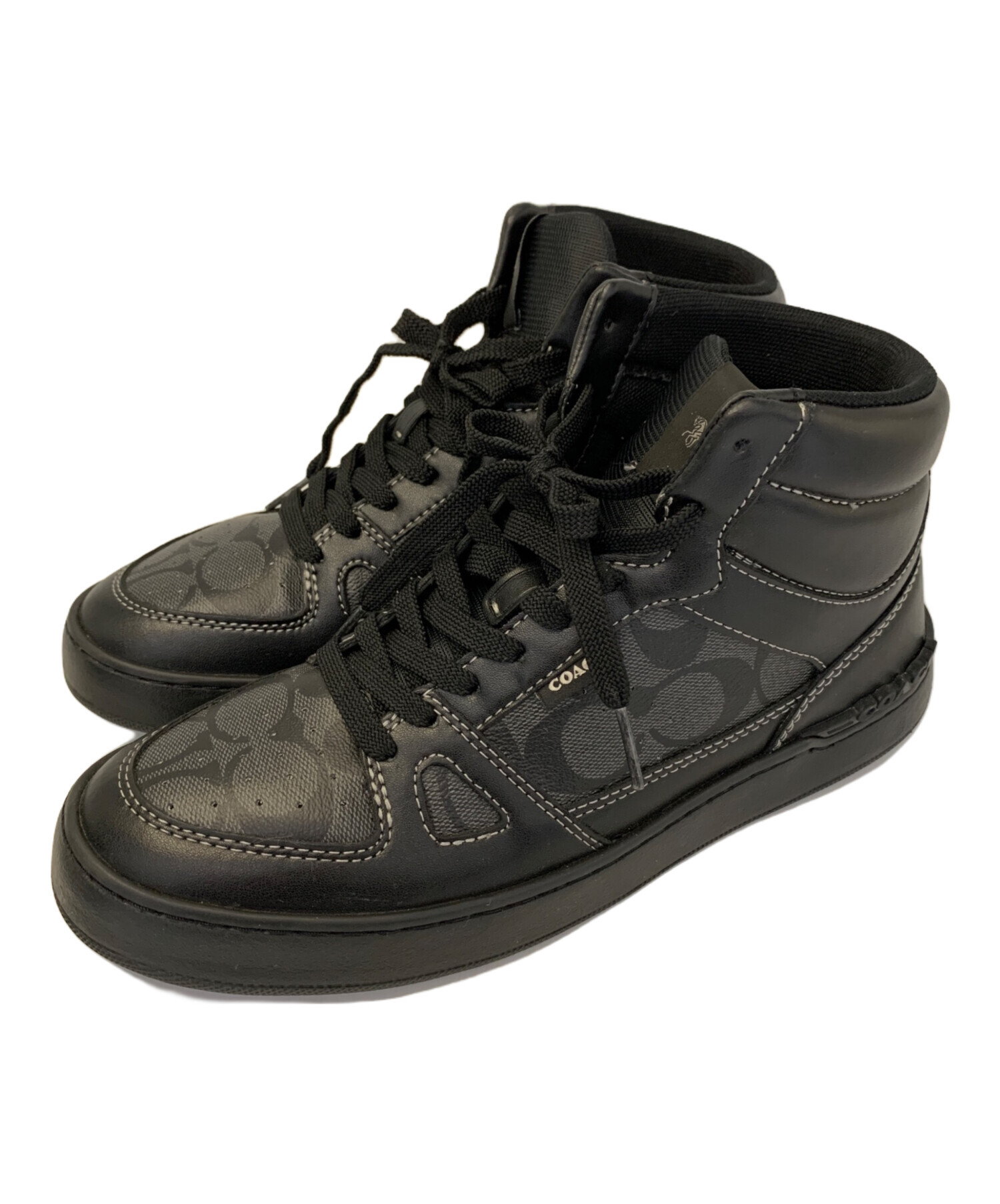 中古・古着通販】COACH (コーチ) COACH ハイカットスニーカー ブラック