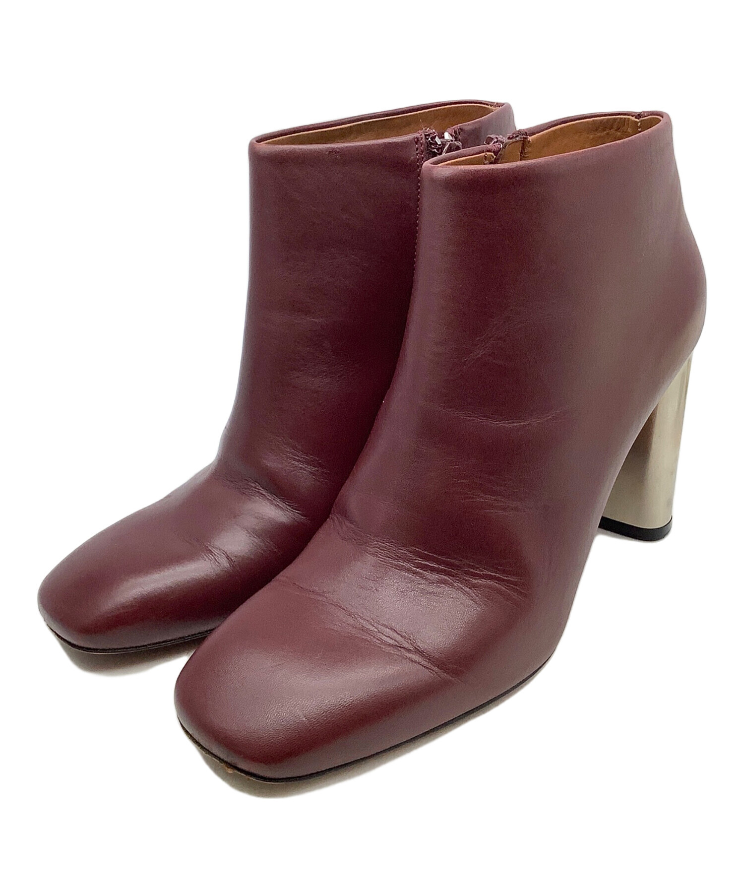 中古・古着通販】CELINE (セリーヌ) ショートブーツ ワインレッド