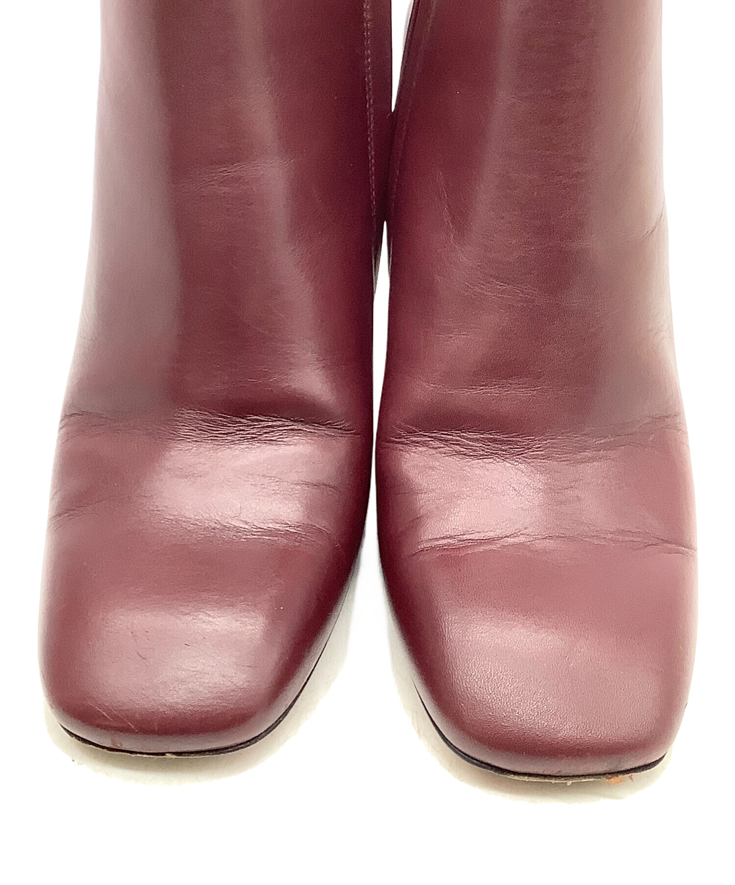 中古・古着通販】CELINE (セリーヌ) ショートブーツ ワインレッド