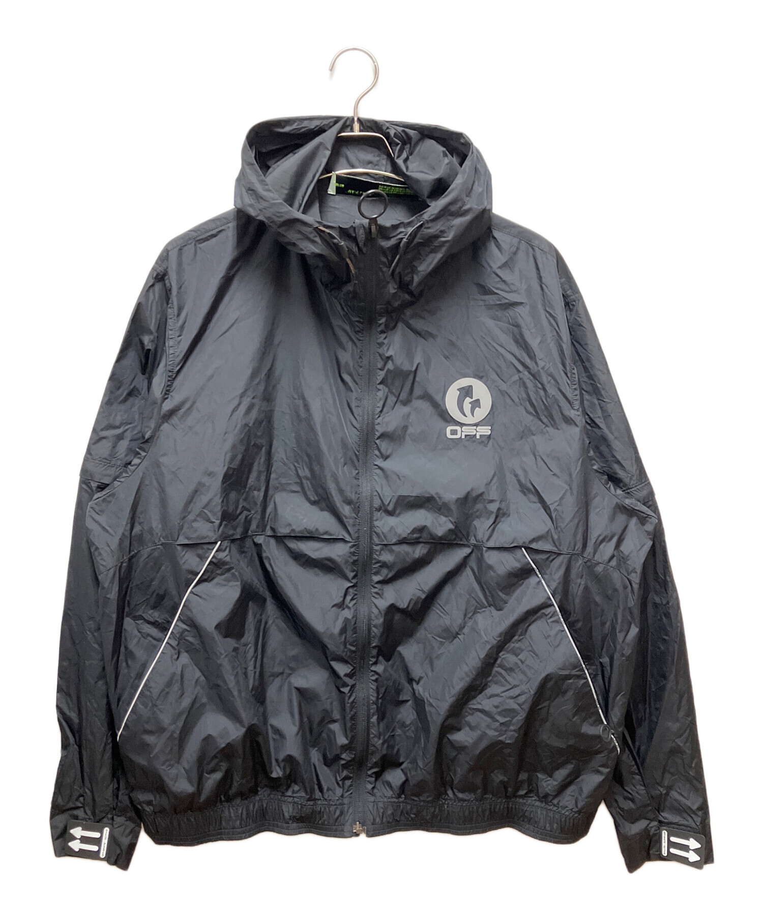 OFF-WHITE ブラック ナイロンジャケット 断捨離マン 中古・古着通販
