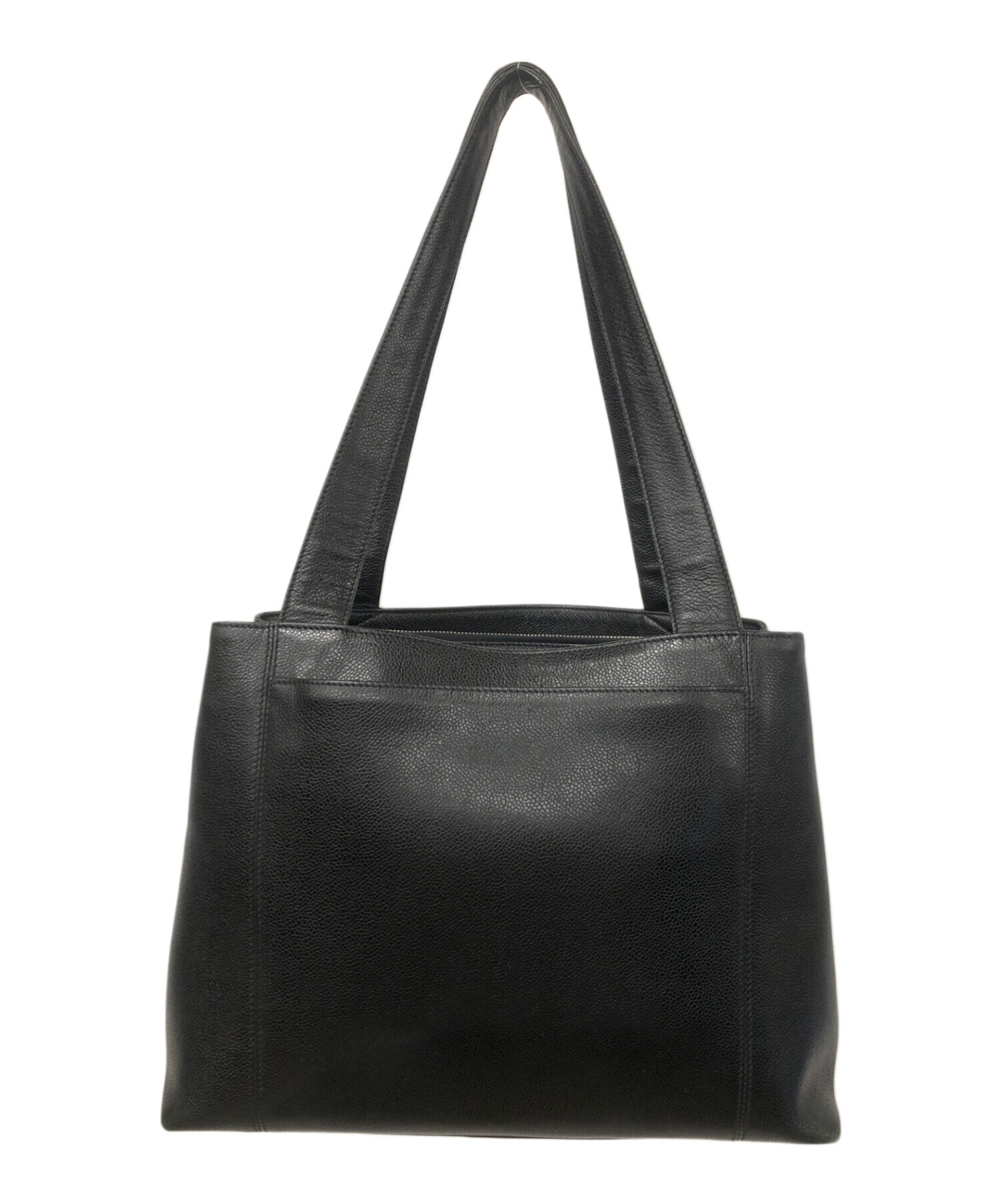 中古・古着通販】CHANEL (シャネル) ロゴトートバッグ ブラック