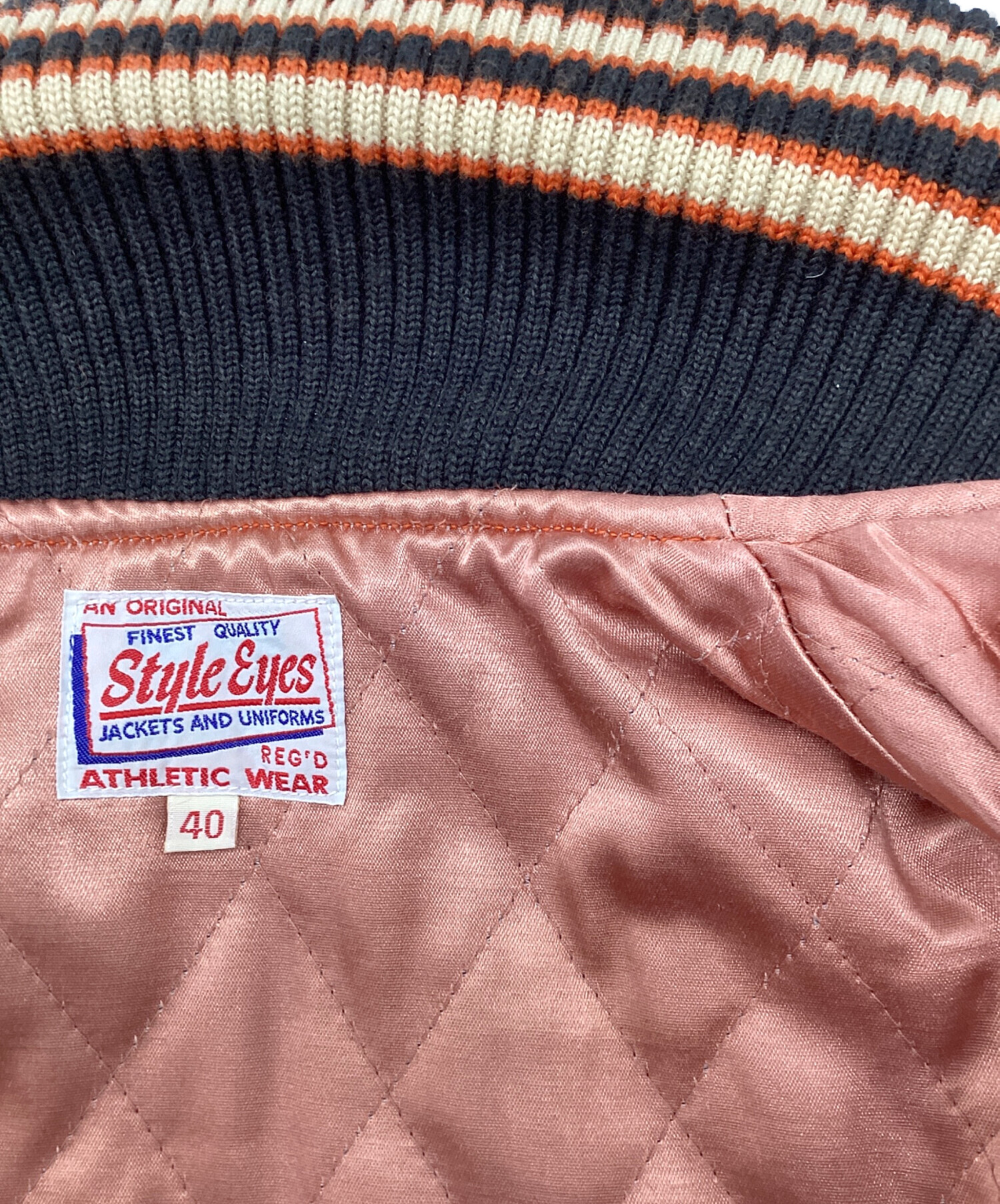 中古・古着通販】STYLE EYES (スタイルアイズ) スタジャン オレンジ