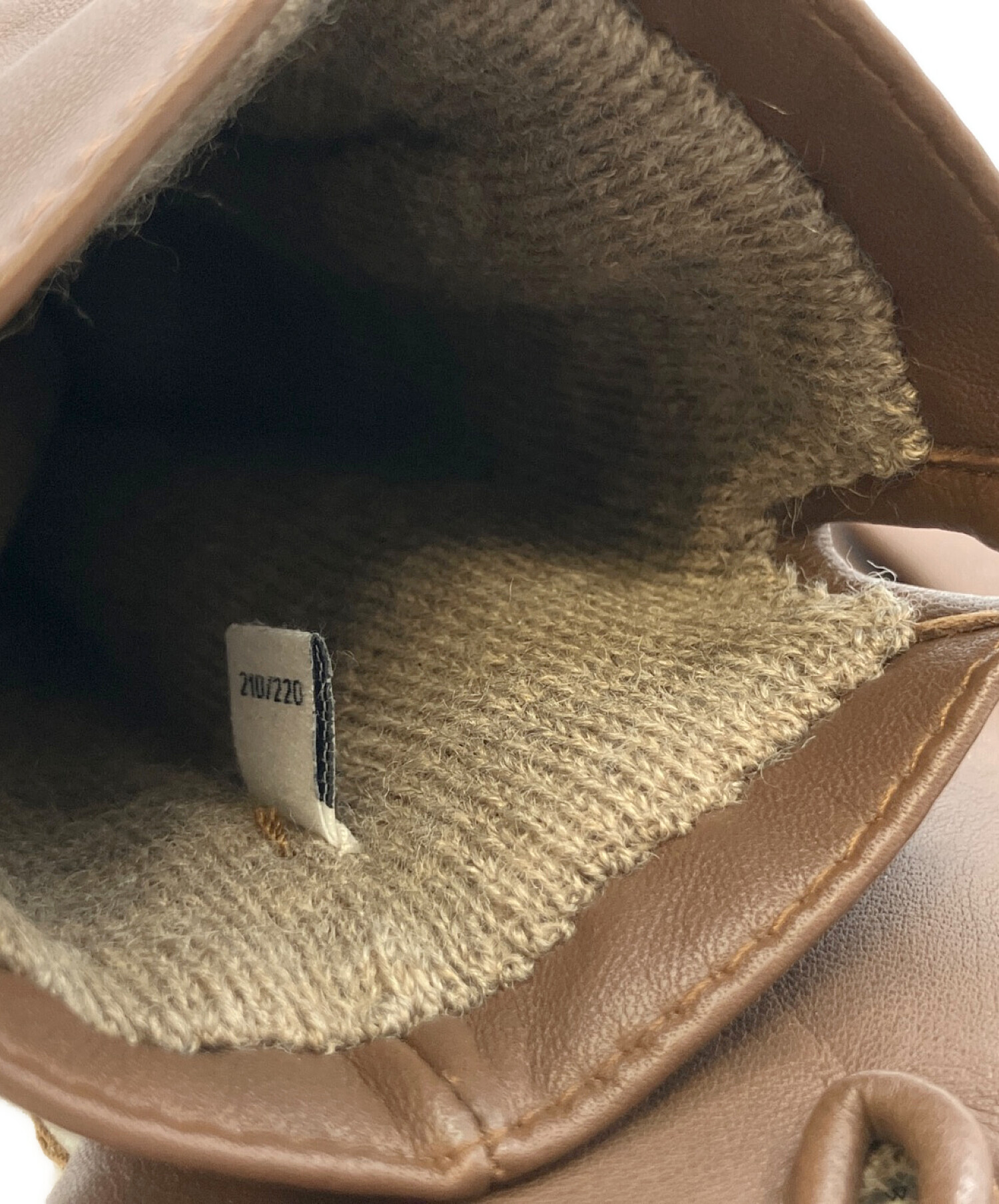 中古・古着通販】COACH (コーチ) レザーグローブ ブラウン サイズ:SIZE