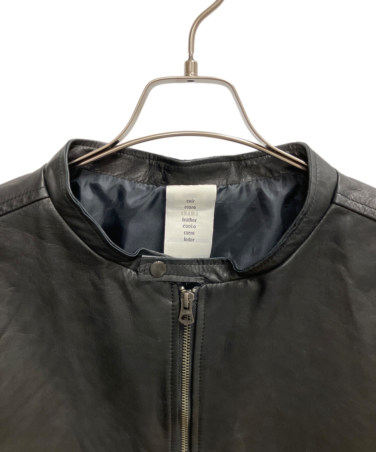 中古・古着通販】Shama (シャマ) レザージャケット ブラック サイズ