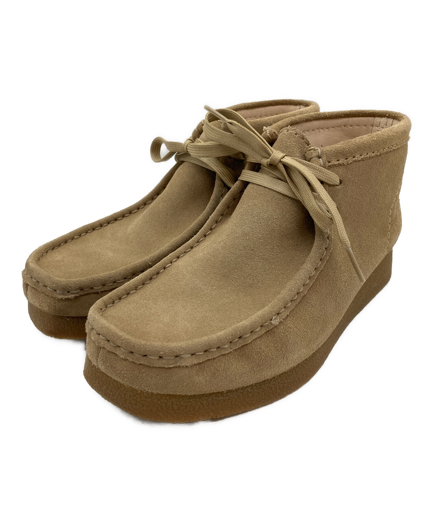 中古・古着通販】CLARKS (クラークス) ワラビー ブーツ ベージュ