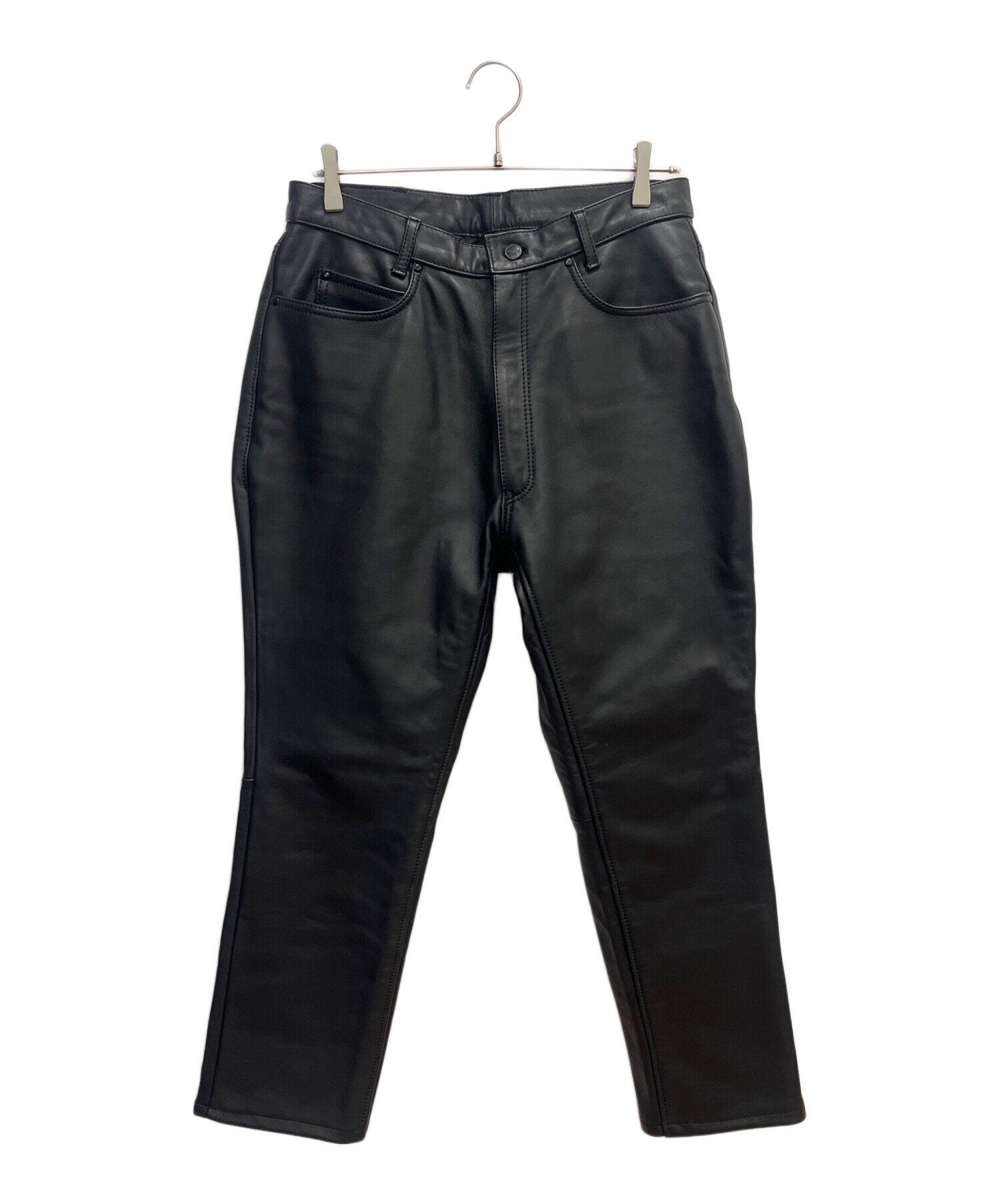 中古・古着通販】KADOYA (カドヤ) レザーパンツ ブラック サイズ:SIZE