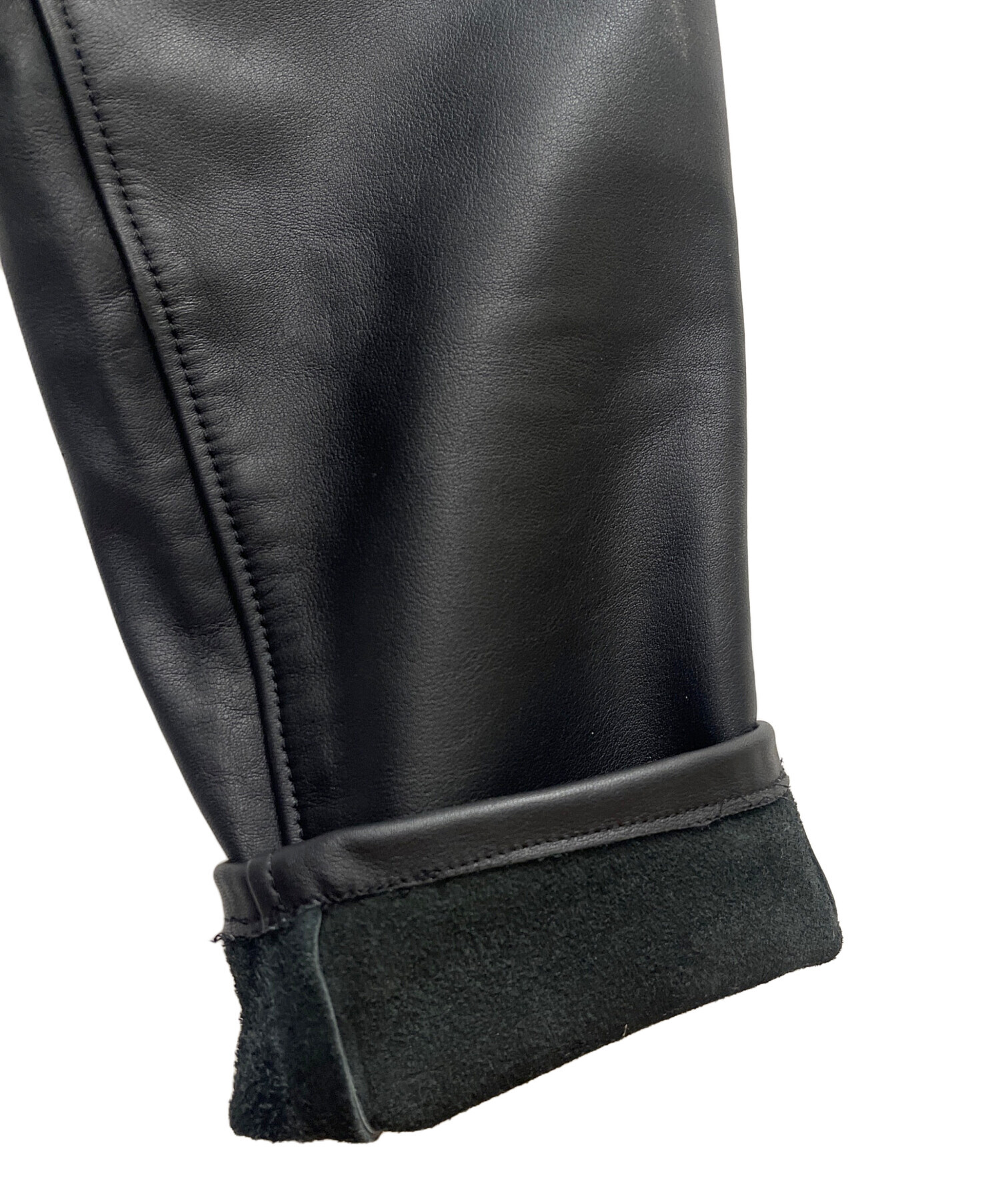 中古・古着通販】KADOYA (カドヤ) レザーパンツ ブラック サイズ:SIZE