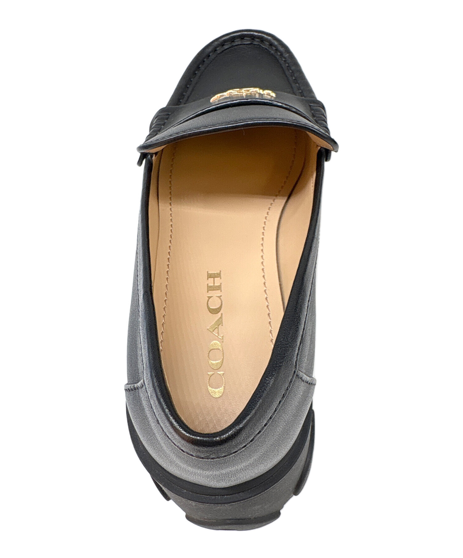 中古・古着通販】COACH (コーチ) ルーシーローファー ブラック サイズ