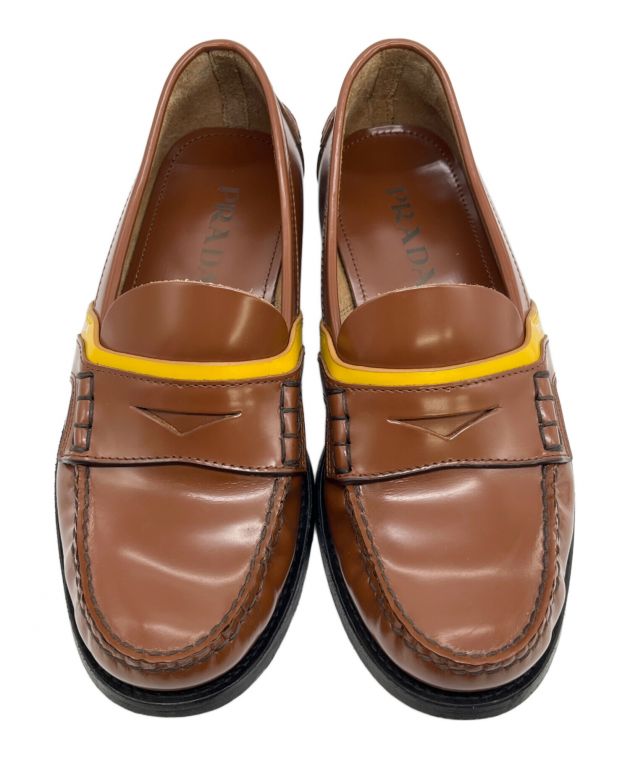 中古・古着通販】PRADA (プラダ) ローファー ブラウン サイズ:SIZE 6 1