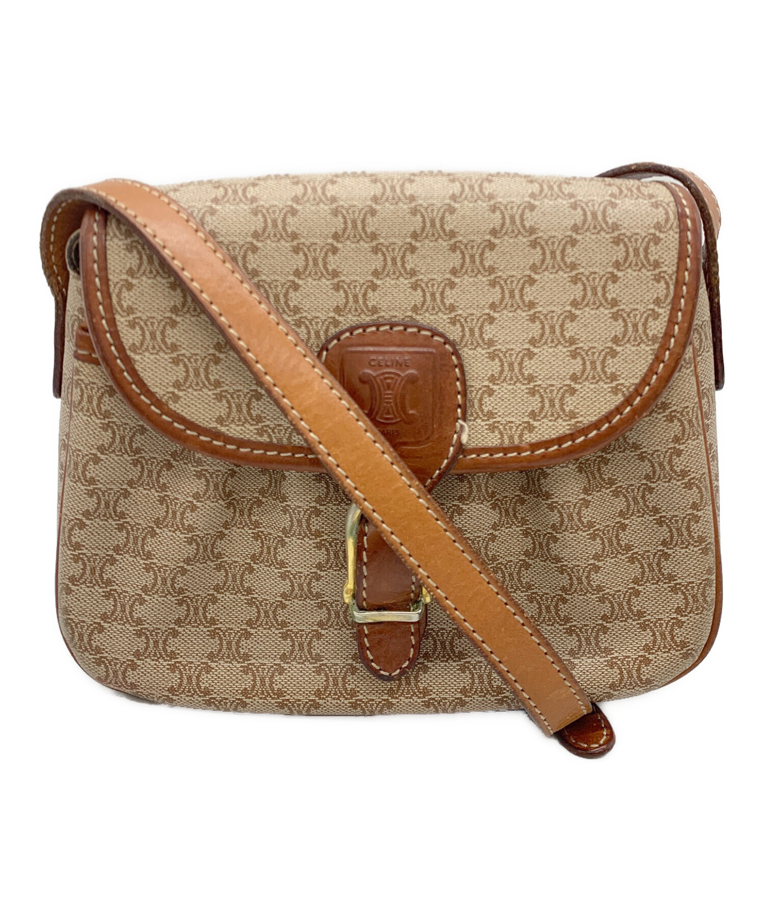 中古・古着通販】CELINE (セリーヌ) ショルダーバッグ ベージュ