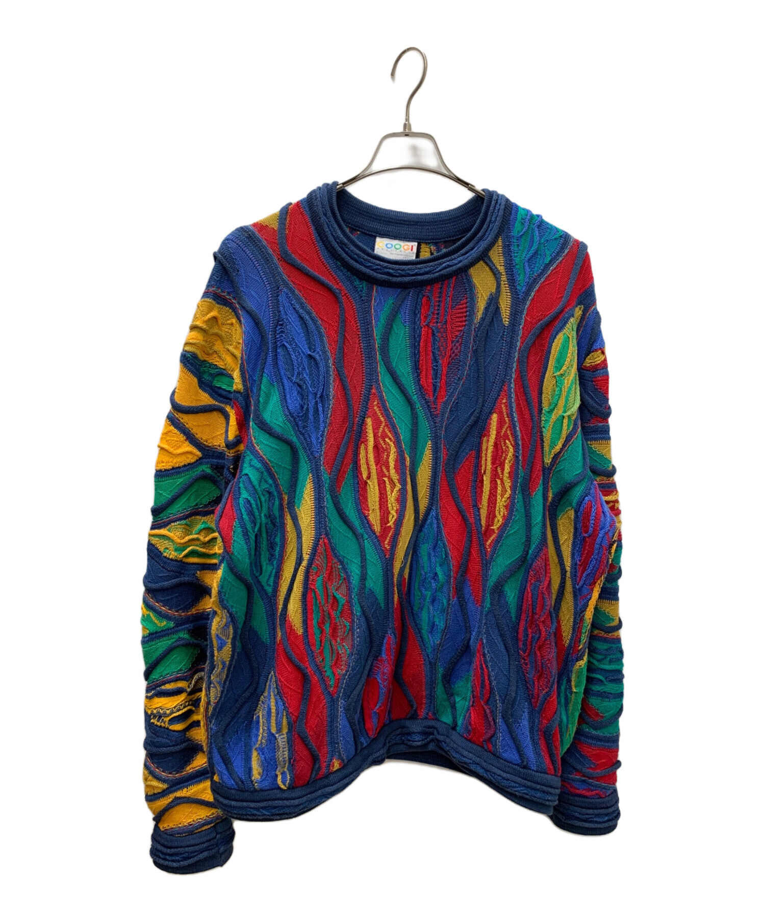 中古・古着通販】Coogi (クージー) マルチカラー3Dニット マルチカラー
