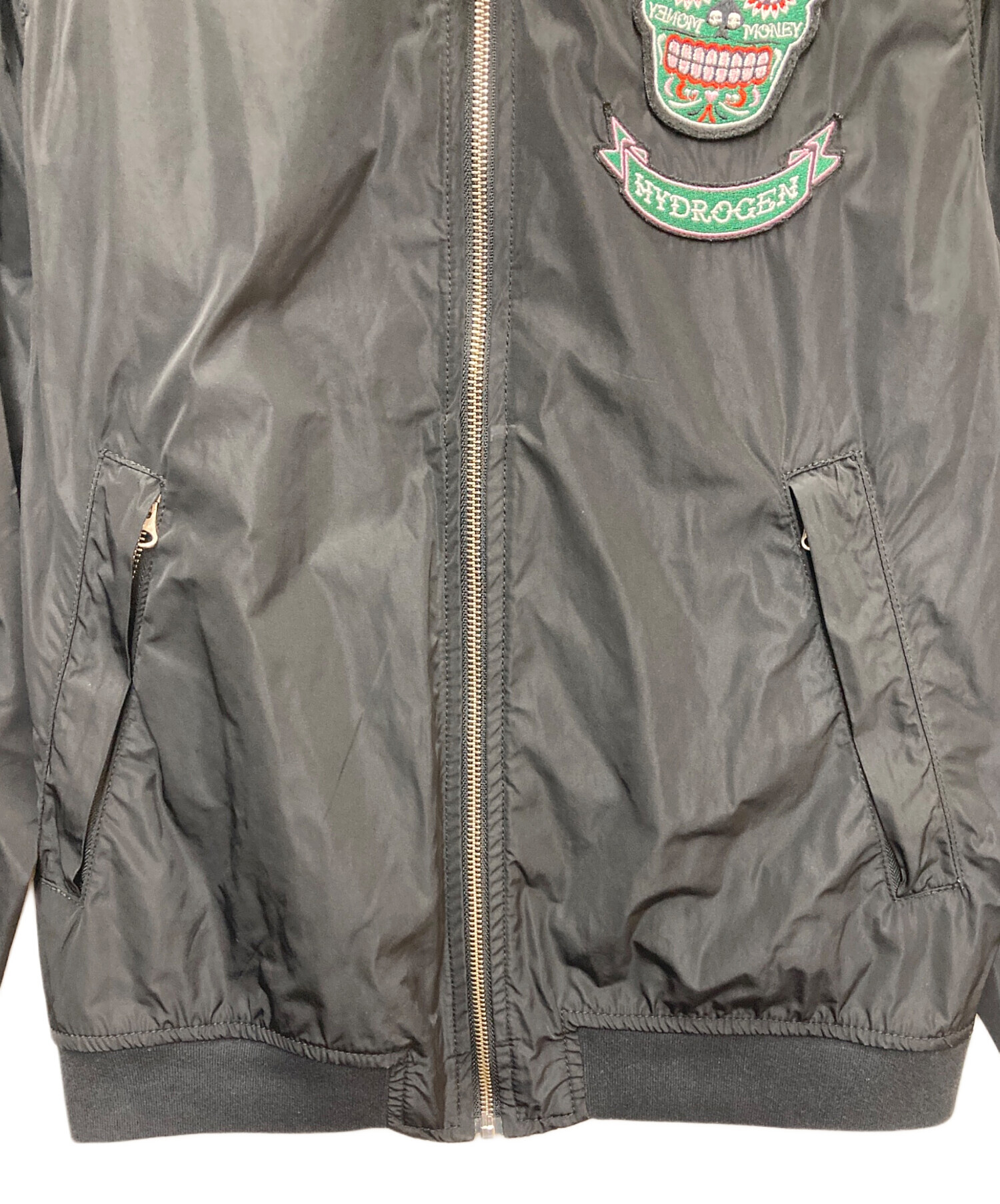 中古・古着通販】HYDROGEN (ハイドロゲン) ナイロンブルゾン ブラック