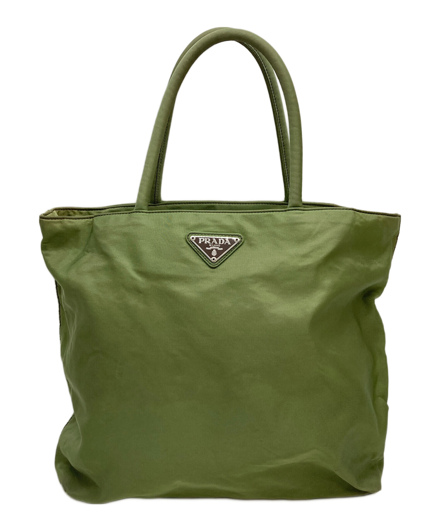 中古・古着通販】PRADA (プラダ) ナイロンハンドバッグ グリーン