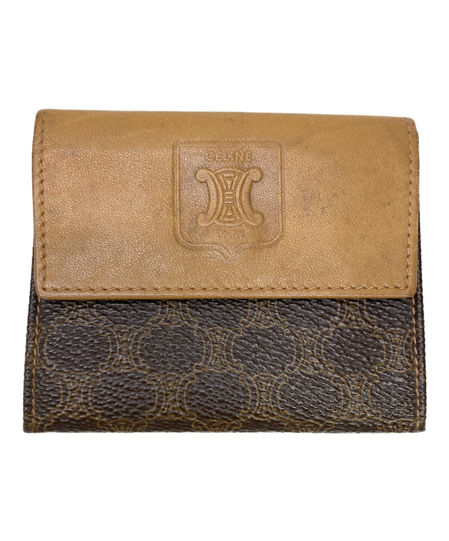 中古・古着通販】CELINE (セリーヌ) マカダム柄コインケース ベージュ