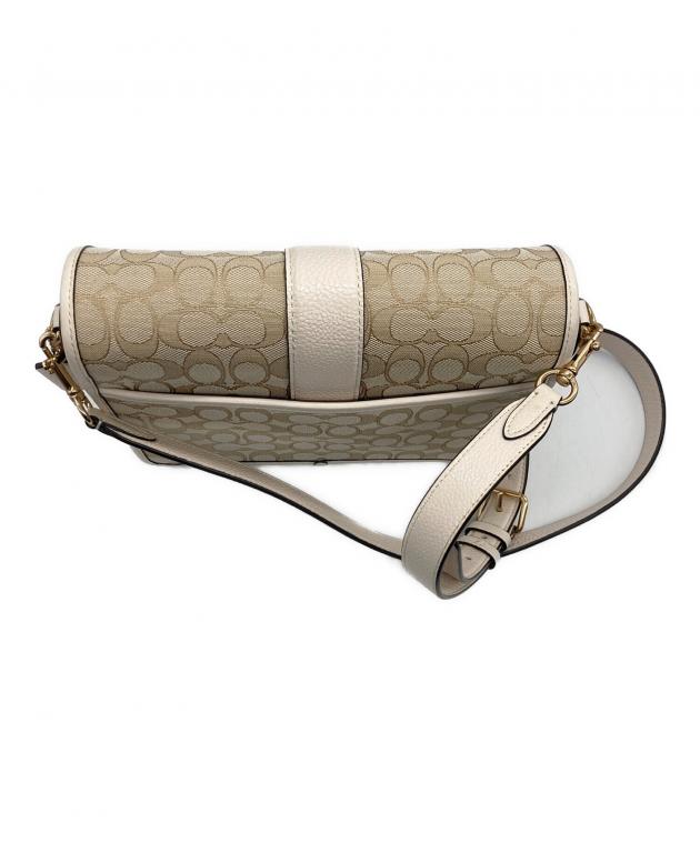 中古・古着通販】COACH (コーチ) ショルダーバッグ ベージュ×ホワイト