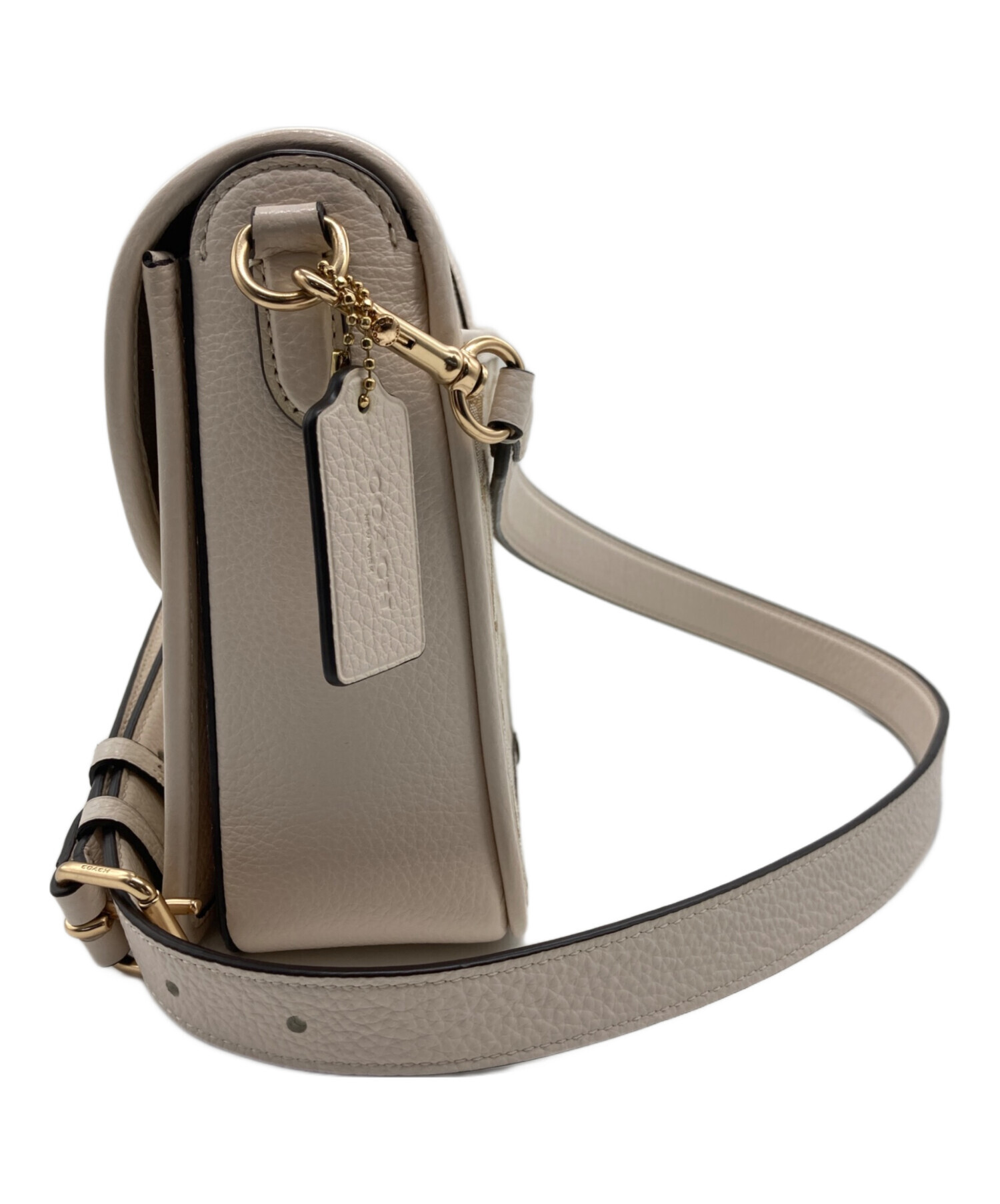 中古・古着通販】COACH (コーチ) ショルダーバッグ ベージュ×ホワイト