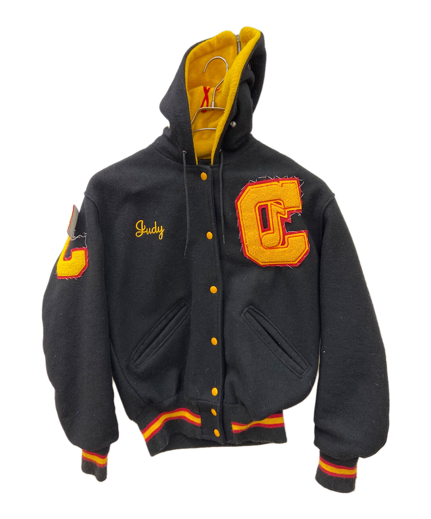 中古・古着通販】DeLong (デロング) スタジャン ブラック×イエロー