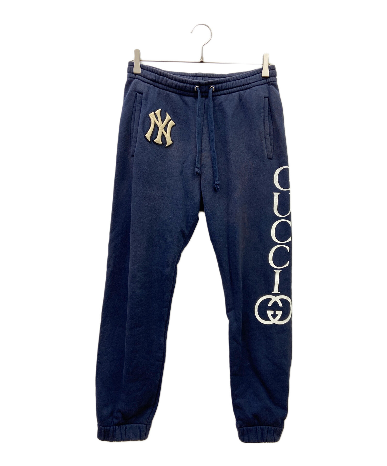 中古・古着通販】GUCCI (グッチ) スウェットパンツ ネイビー×ホワイト