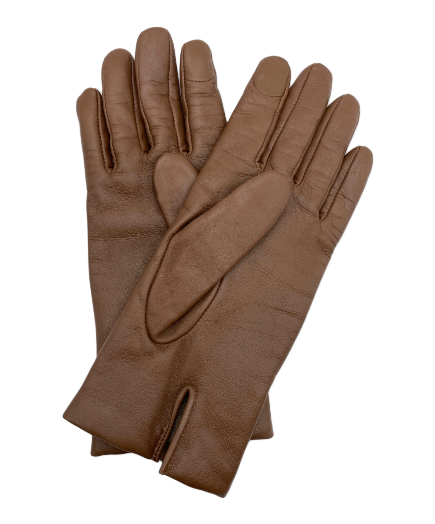 中古・古着通販】COACH (コーチ) レザーグローブ ブラウン サイズ:175