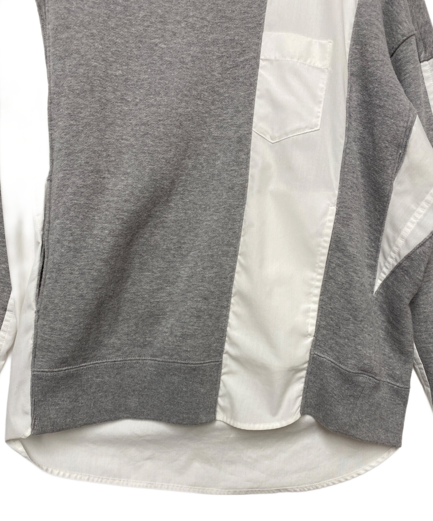 中古・古着通販】sacai (サカイ) スウェットドッキングシャツ グレー