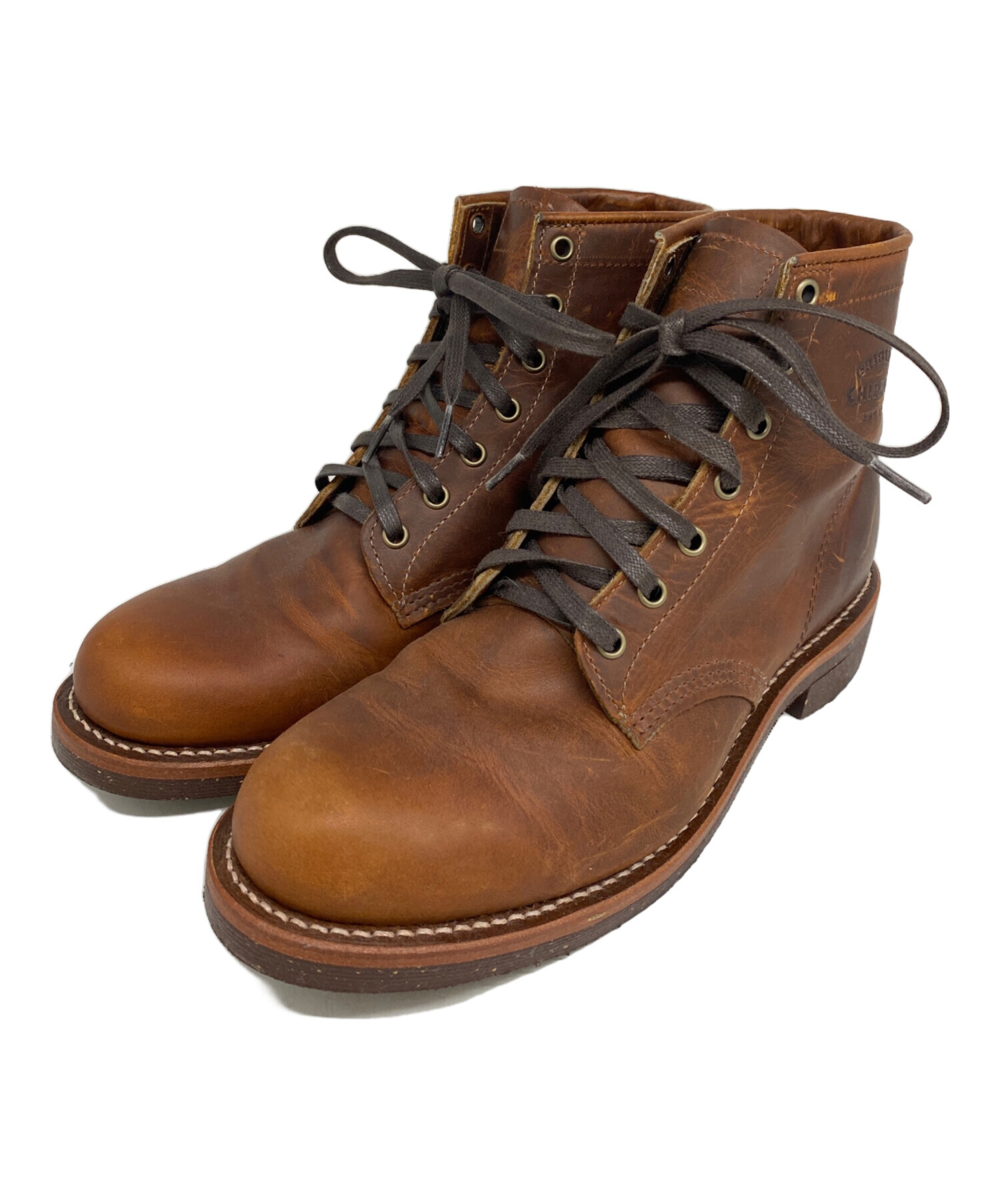 中古・古着通販】CHIPPEWA (チペワ) レザーブーツ ブラウン サイズ
