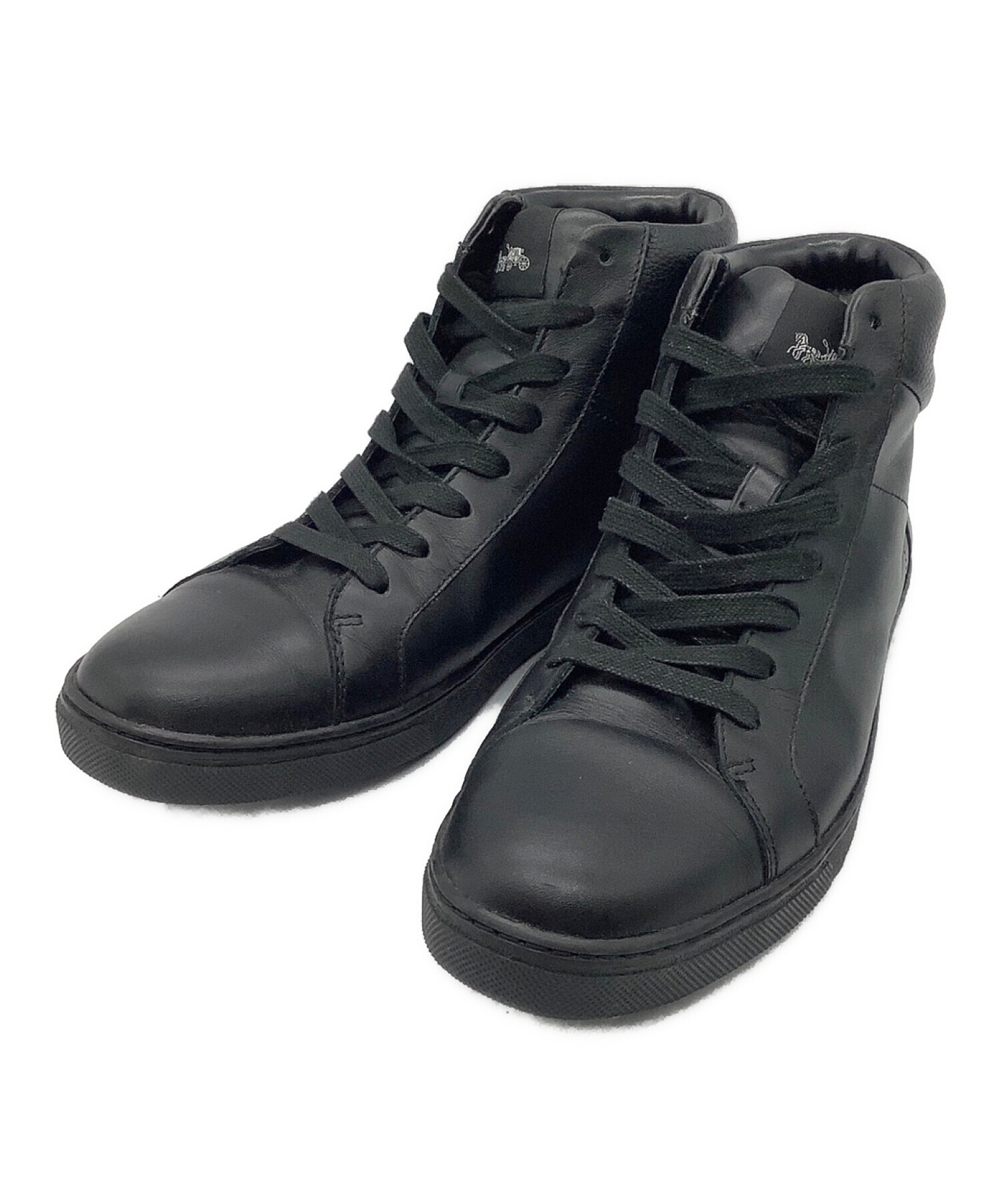 中古・古着通販】COACH (コーチ) ハイカットスニーカー ブラック