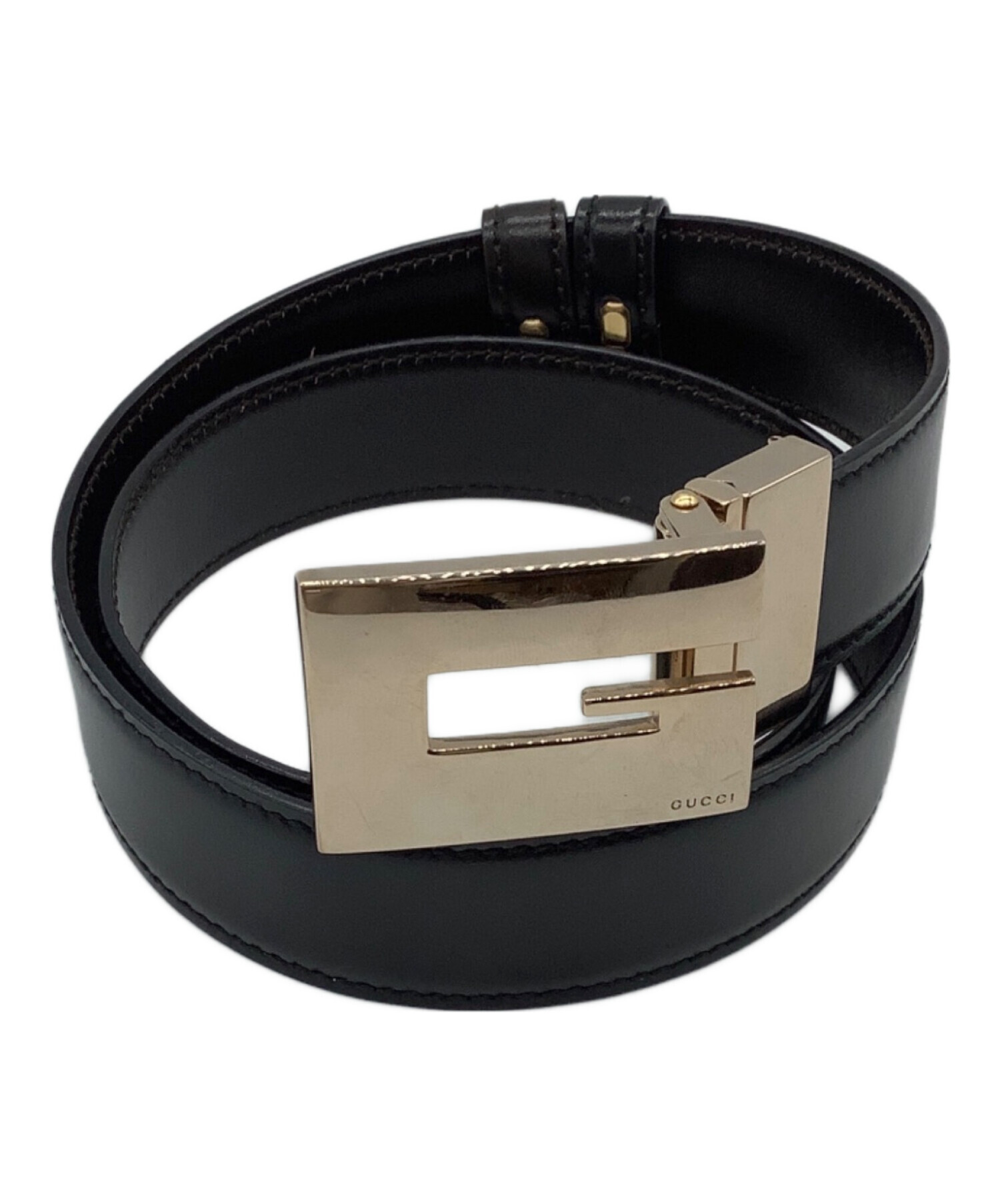 中古・古着通販】GUCCI (グッチ) レザーベルト ブラック｜ブランド