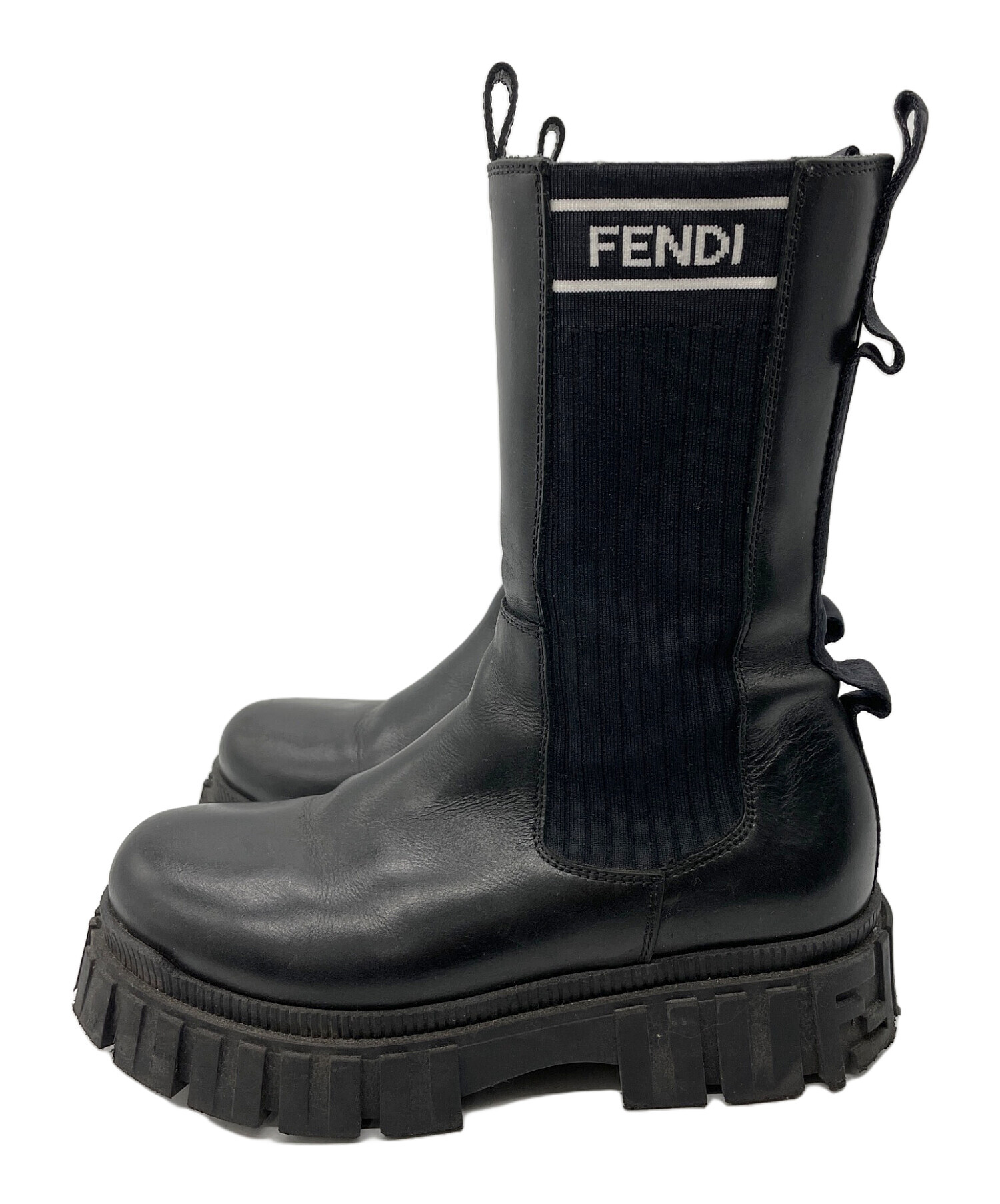 中古・古着通販】FENDI (フェンディ) サイドゴアブーツ ブラック