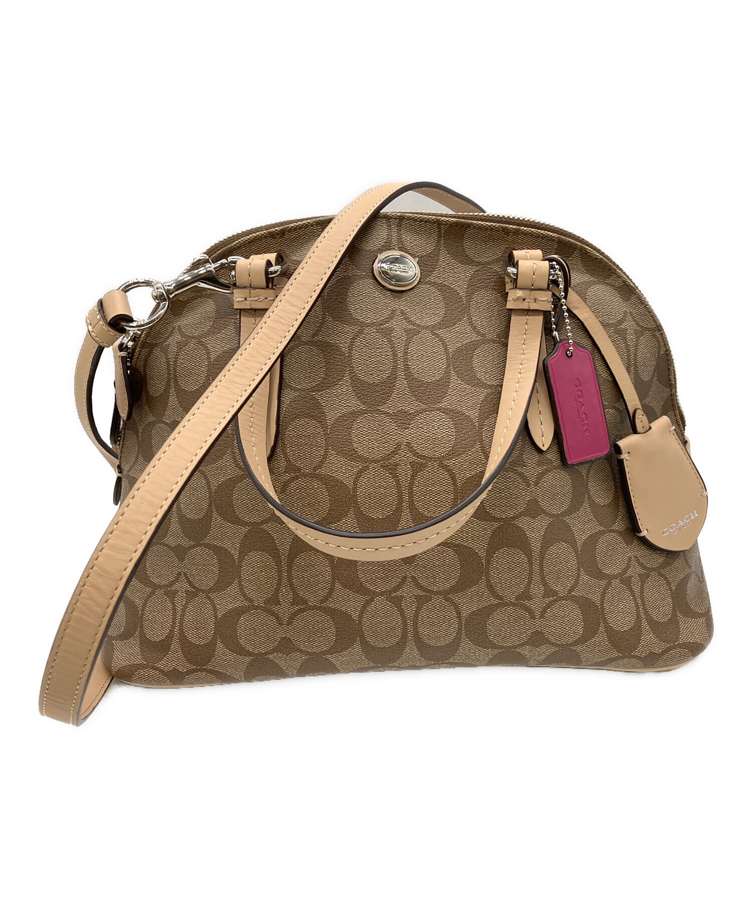 中古・古着通販】COACH (コーチ) 2WAYハンドバッグ ベージュ｜ブランド