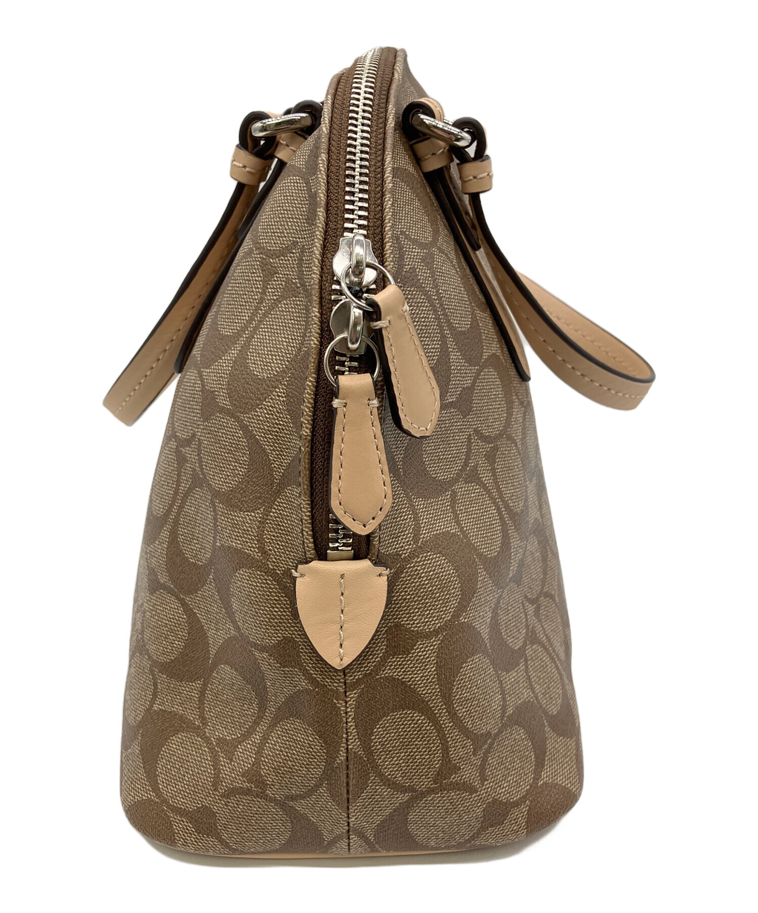 中古・古着通販】COACH (コーチ) 2WAYハンドバッグ ベージュ｜ブランド