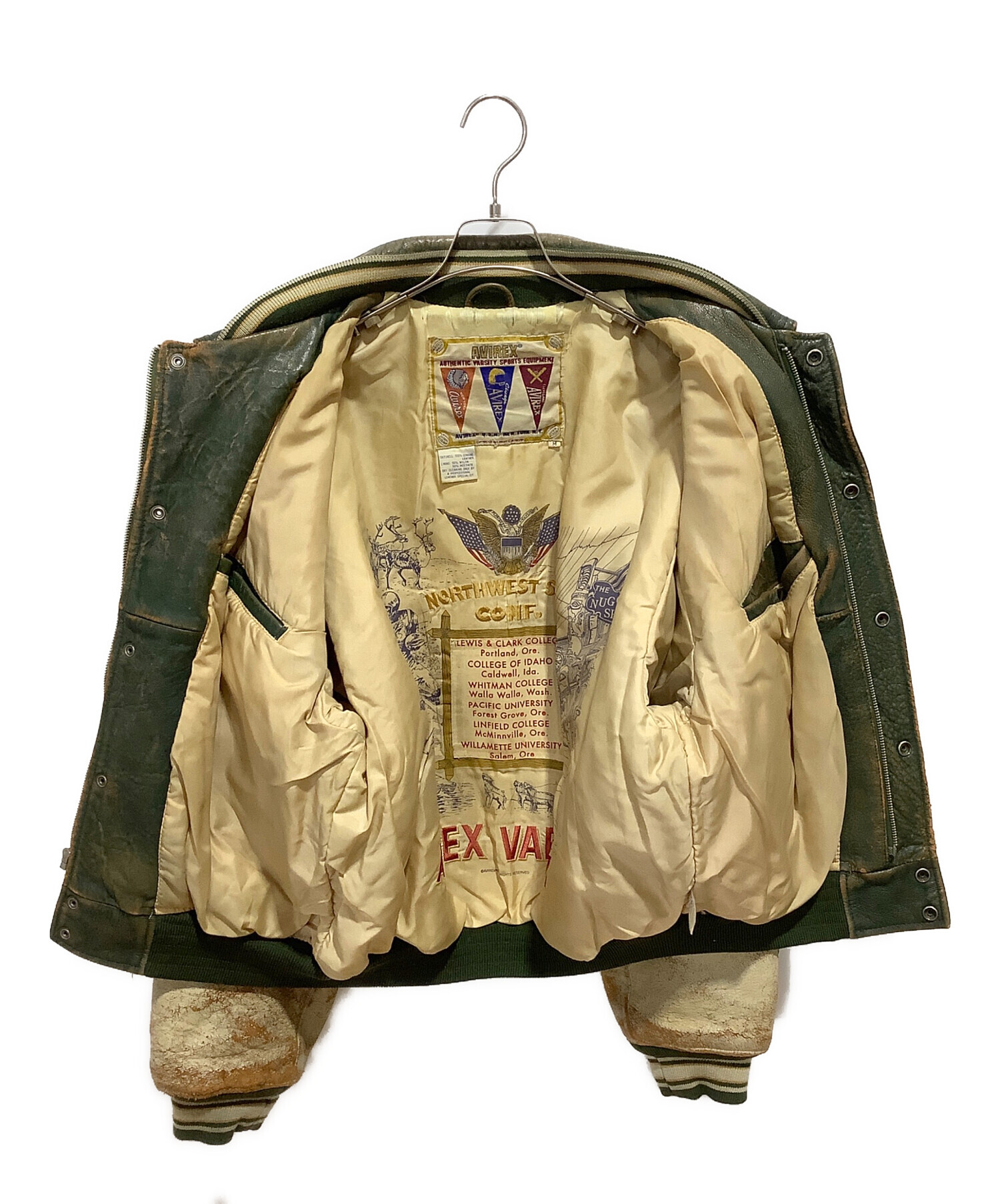 中古・古着通販】AVIREX (アヴィレックス) スタジャン オリーブ