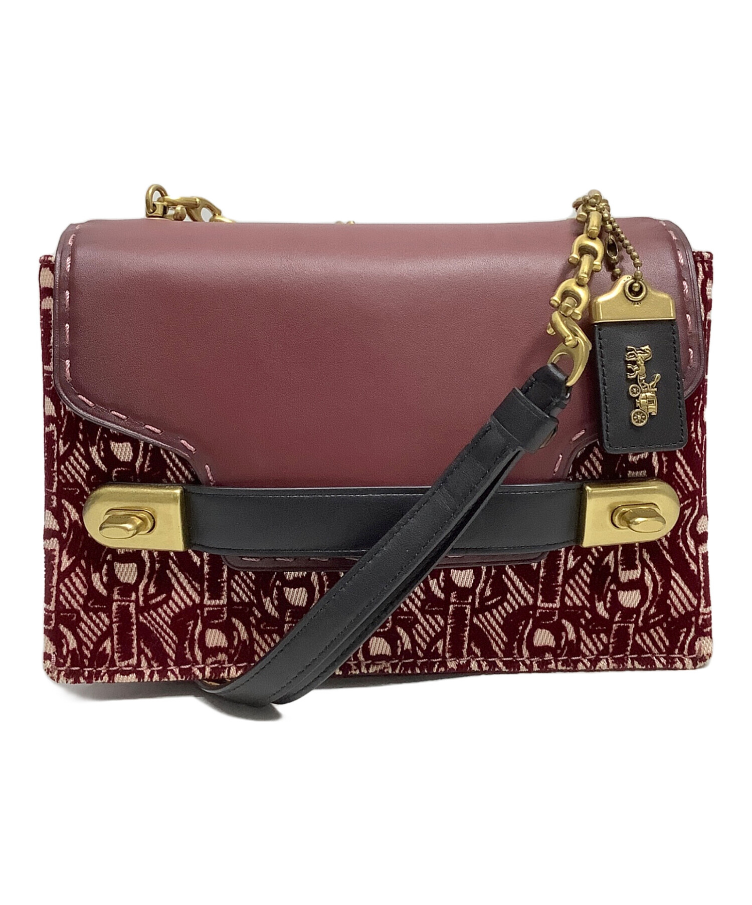 中古・古着通販】COACH (コーチ) ショルダーバッグ ボルドー｜ブランド